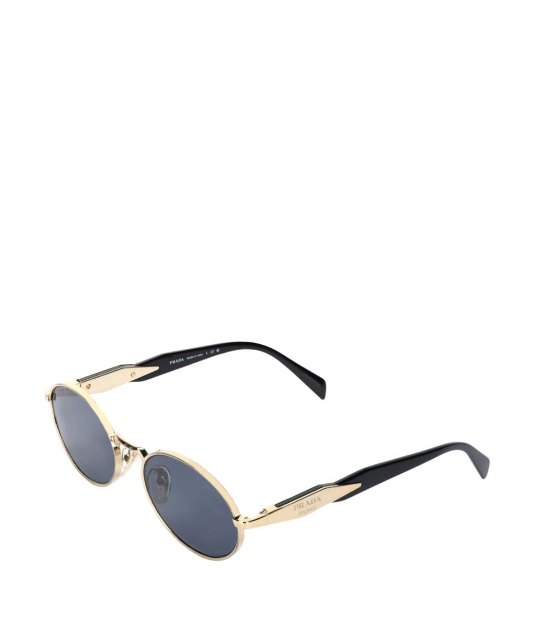 PRADA Черные металлические солнцезащитные очки, фото 1