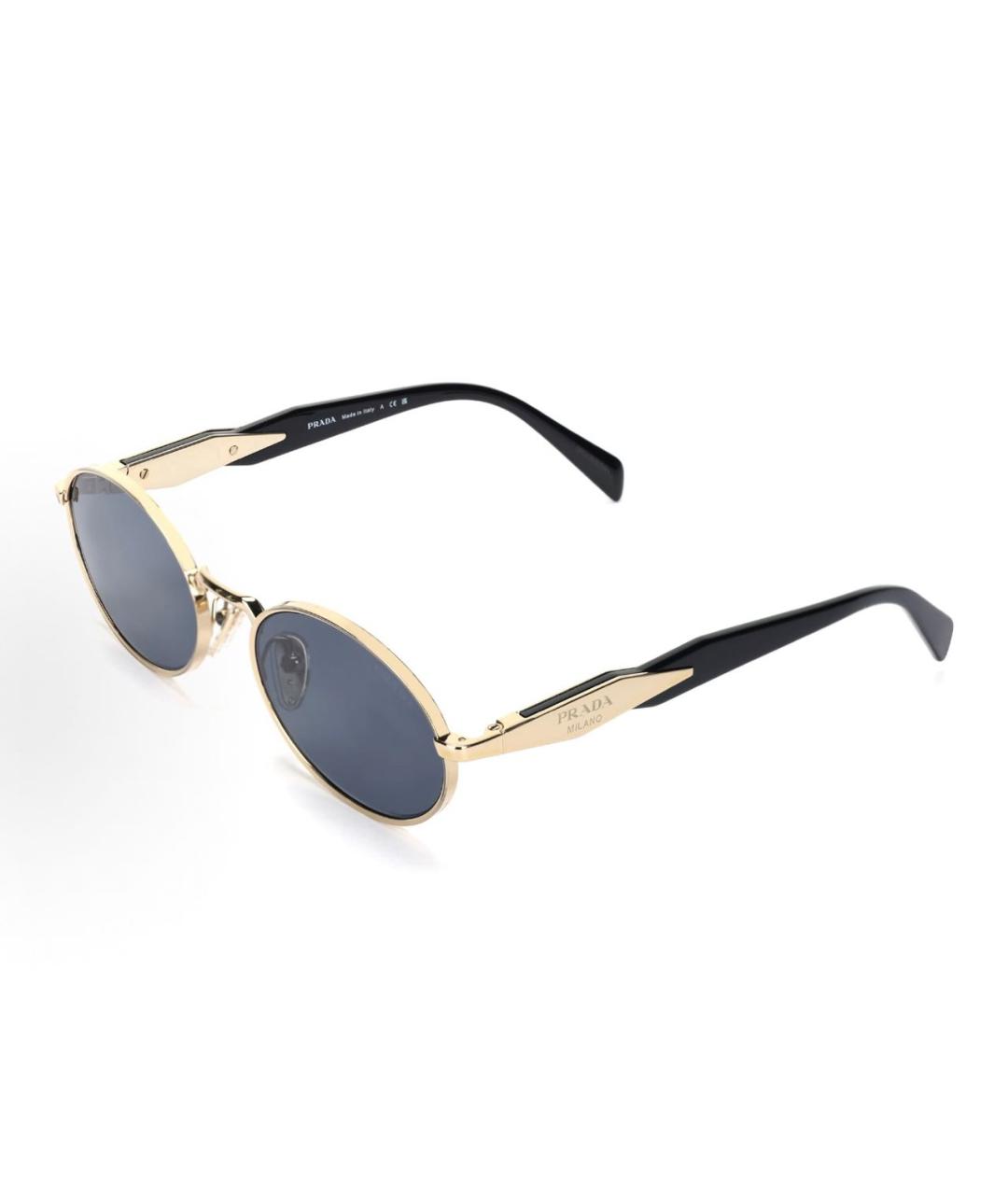 PRADA Черные металлические солнцезащитные очки, фото 4