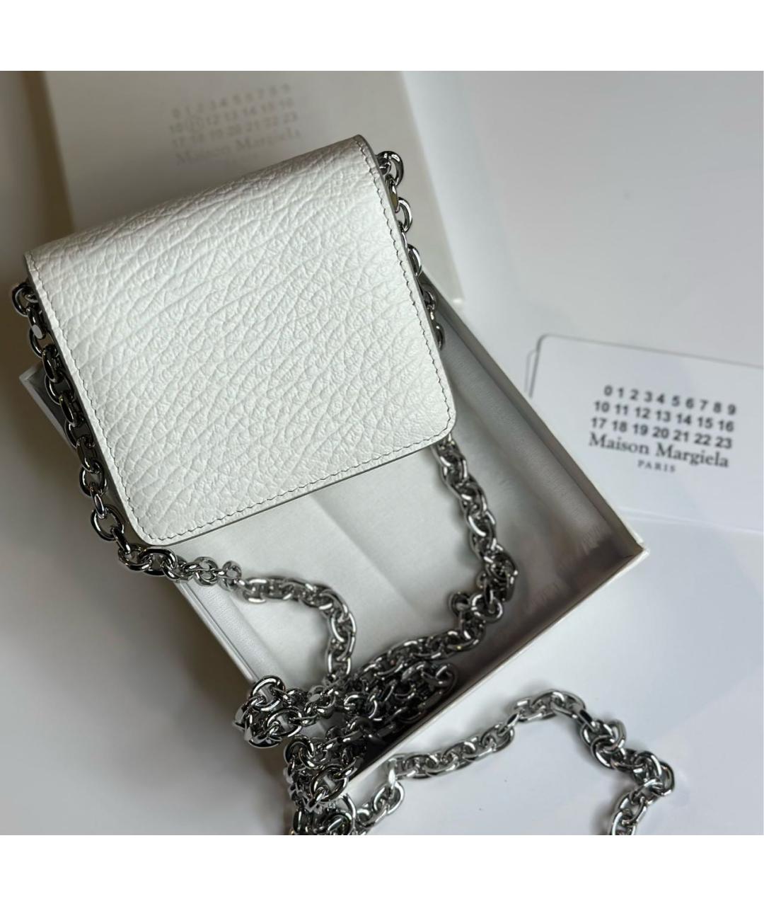 MAISON MARGIELA Белый кожаный кошелек, фото 3