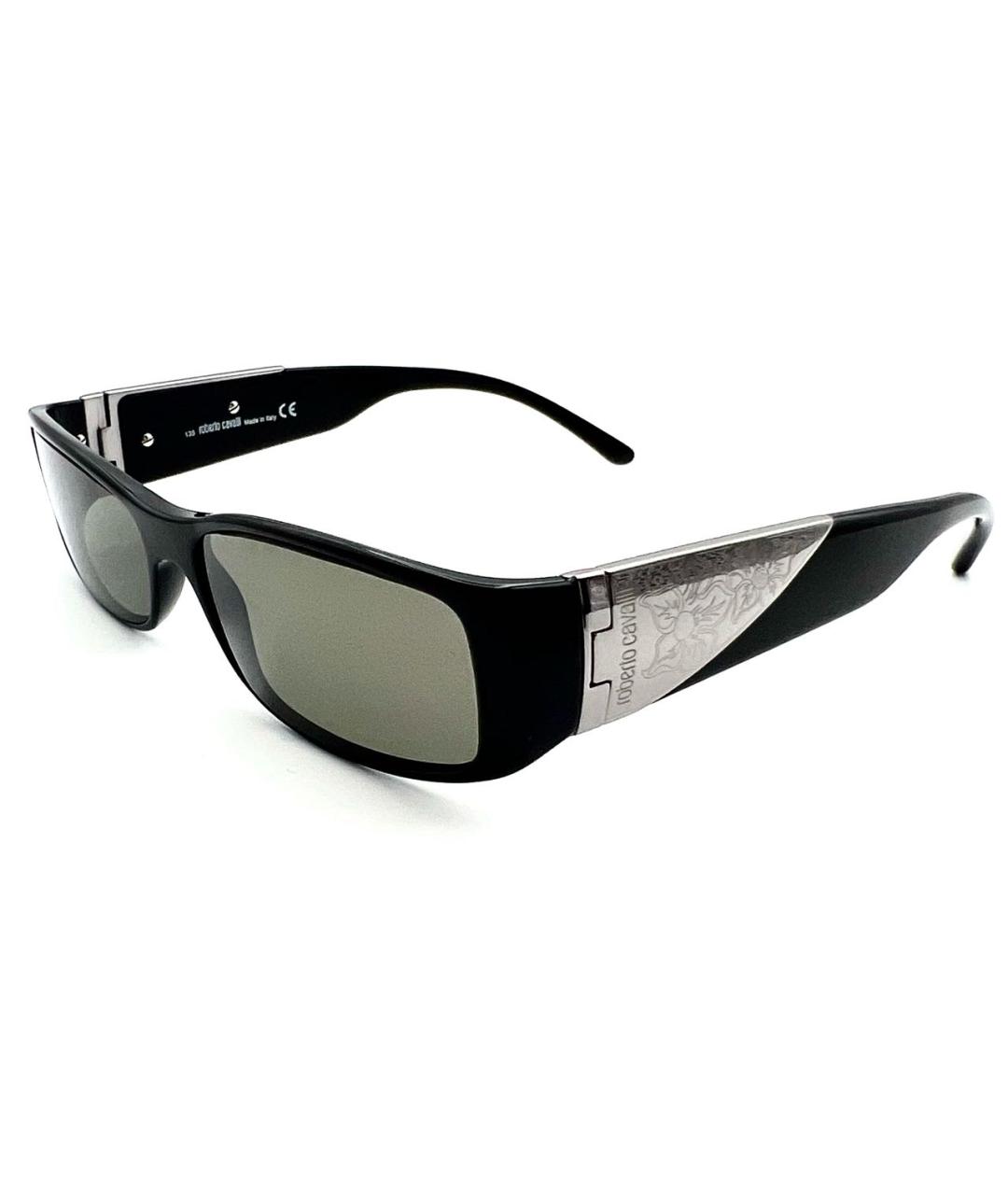 ROBERTO CAVALLI Черные пластиковые солнцезащитные очки, фото 3