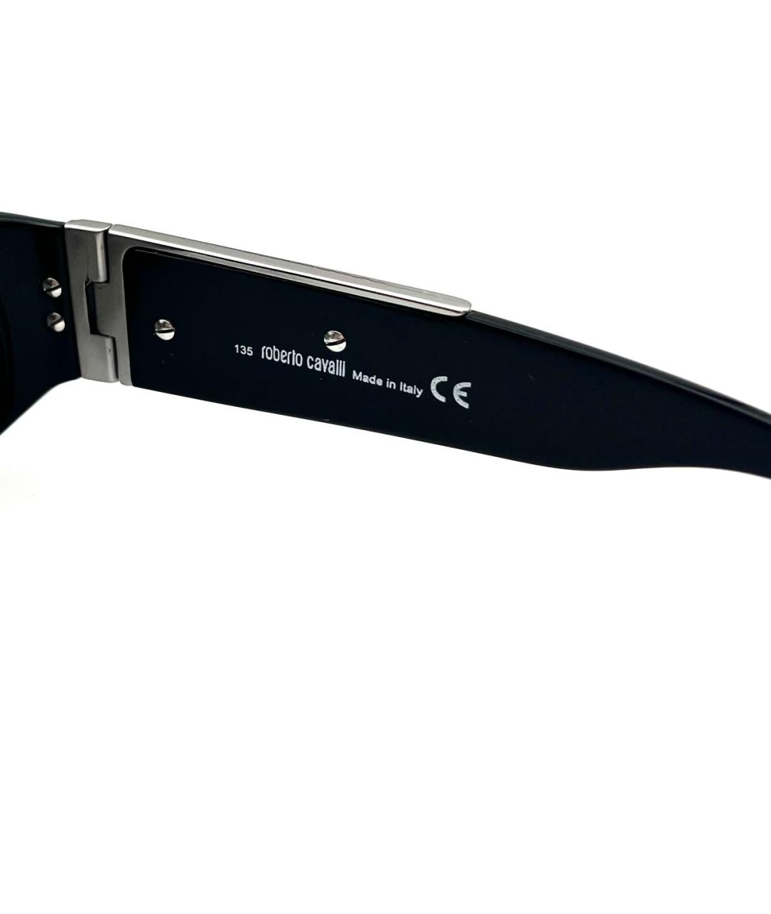 ROBERTO CAVALLI Черные пластиковые солнцезащитные очки, фото 6