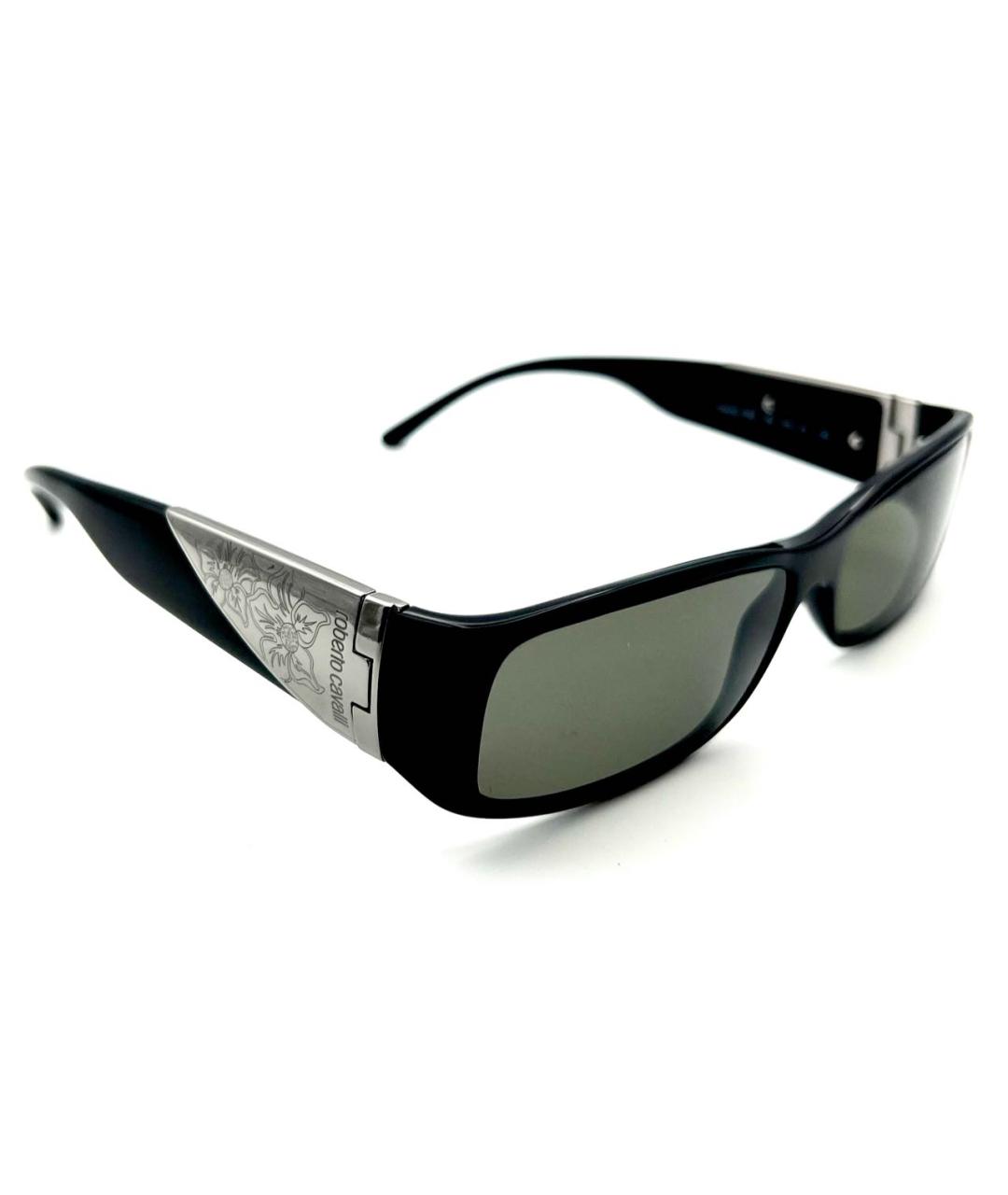 ROBERTO CAVALLI Черные пластиковые солнцезащитные очки, фото 5