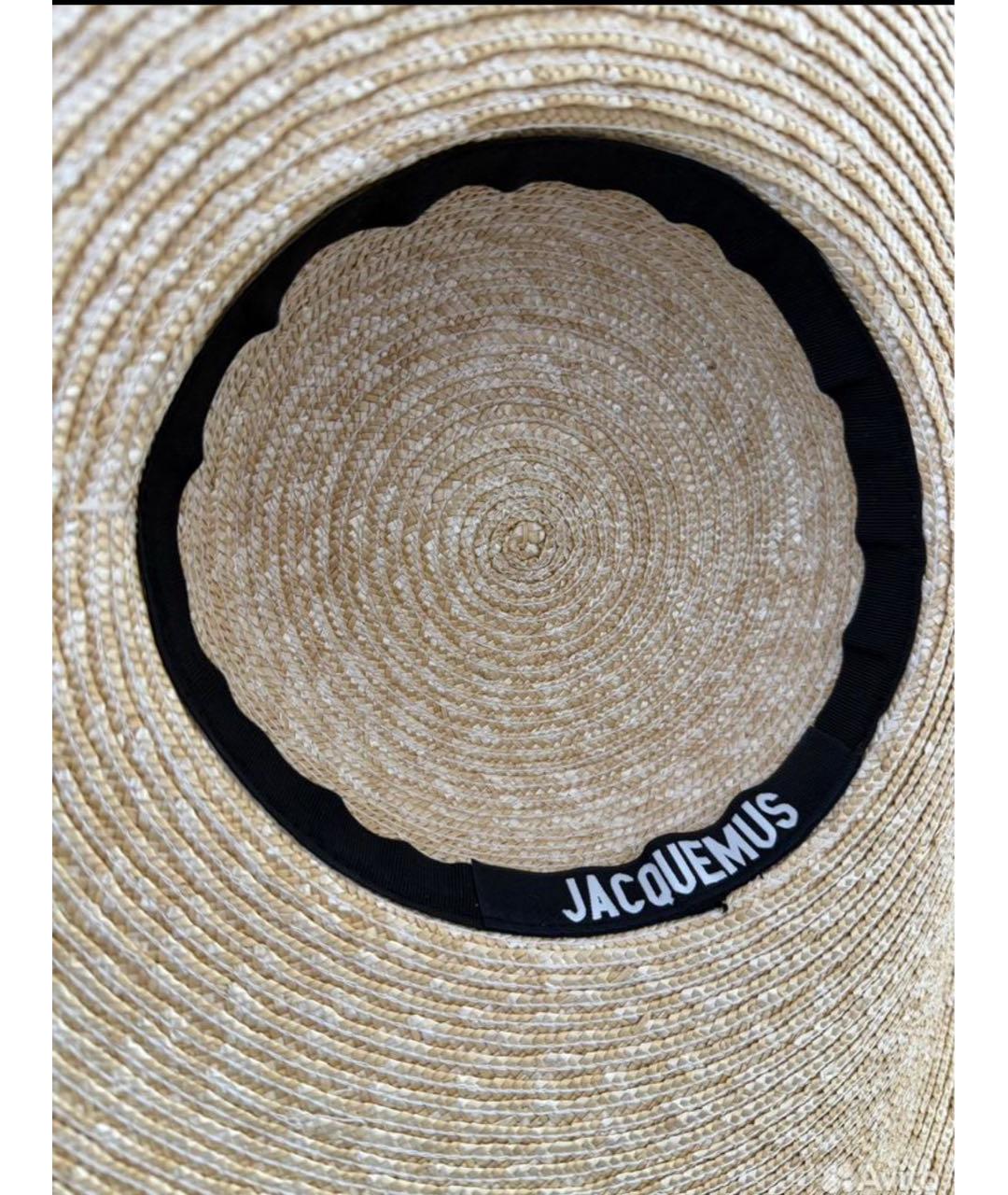 JACQUEMUS Бежевая соломенная шляпа, фото 5