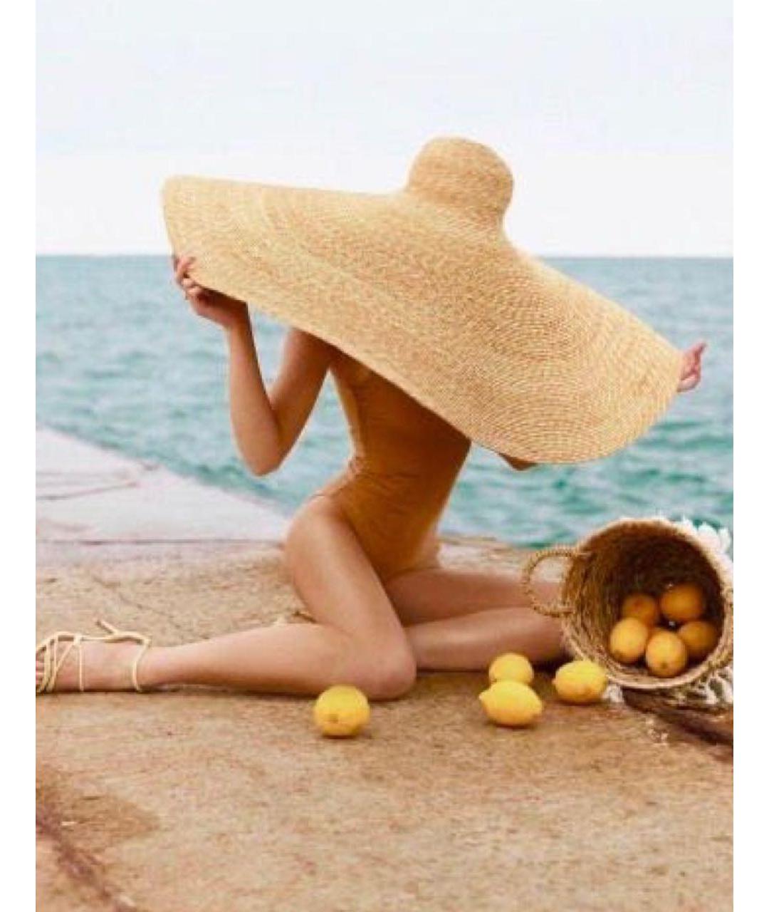 JACQUEMUS Бежевая соломенная шляпа, фото 7