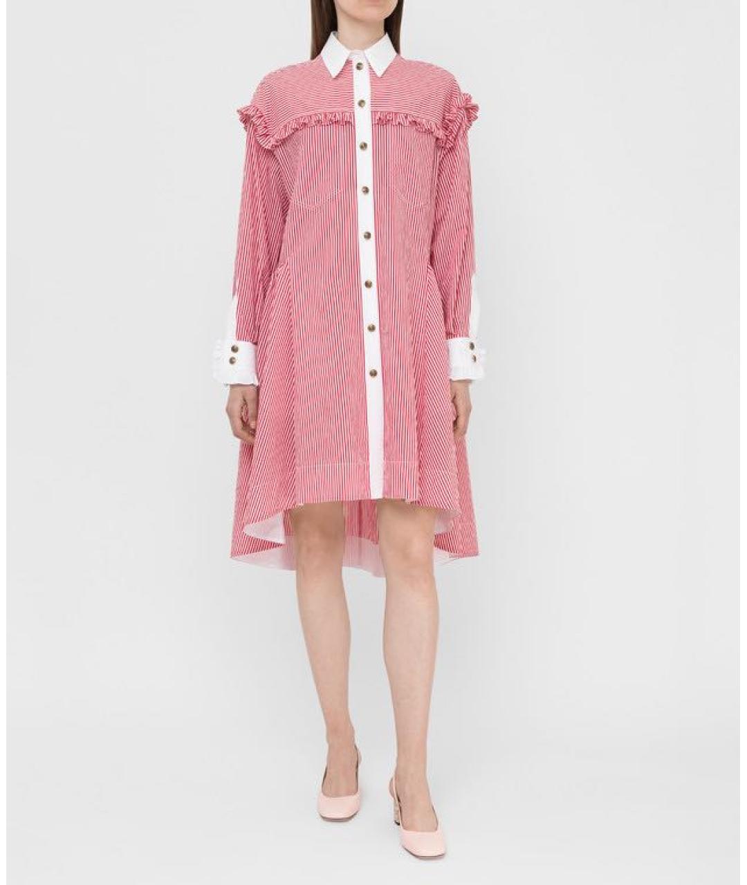 PHILOSOPHY DI LORENZO SERAFINI Голубое хлопковое повседневное платье, фото 2