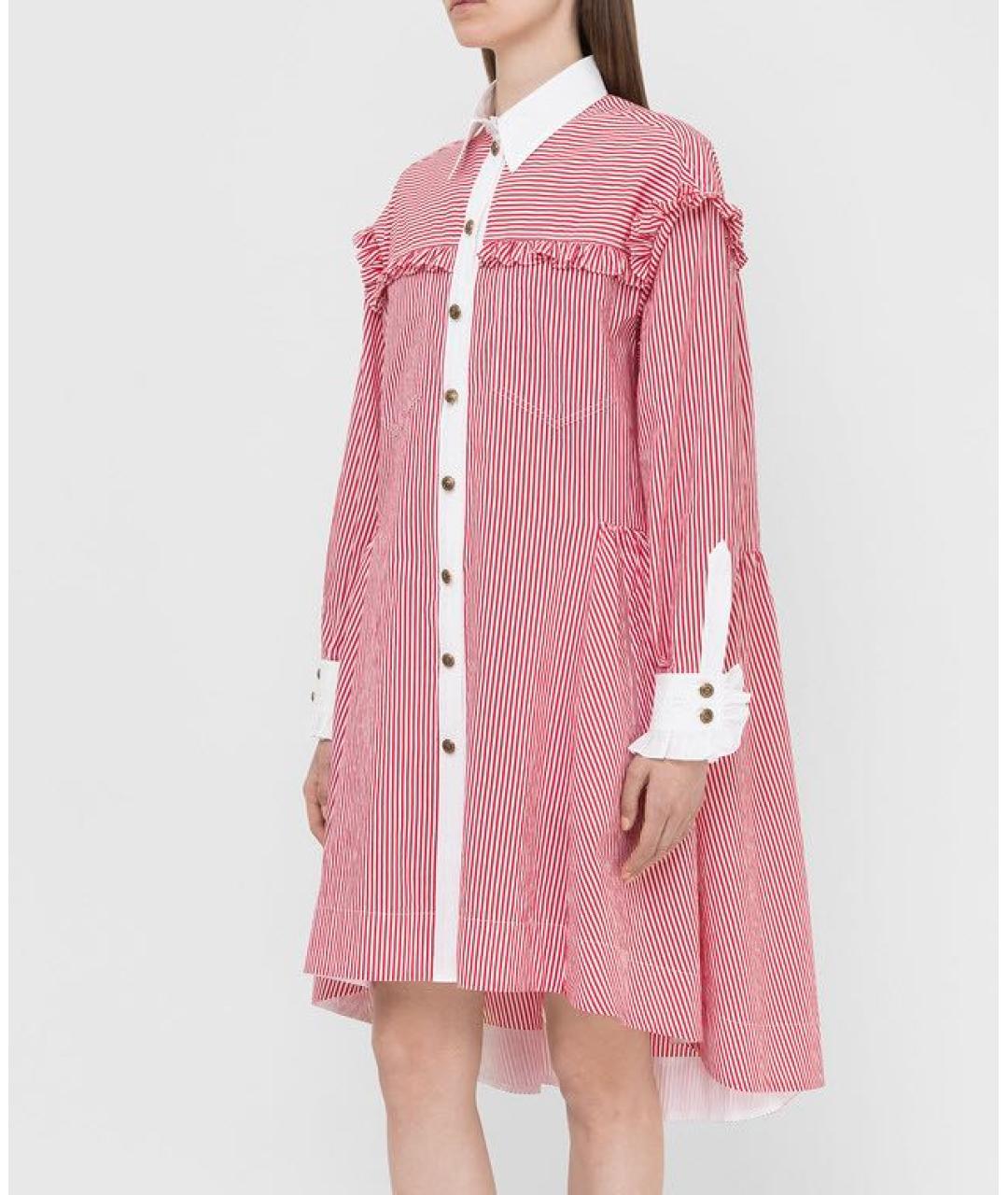 PHILOSOPHY DI LORENZO SERAFINI Голубое хлопковое повседневное платье, фото 3