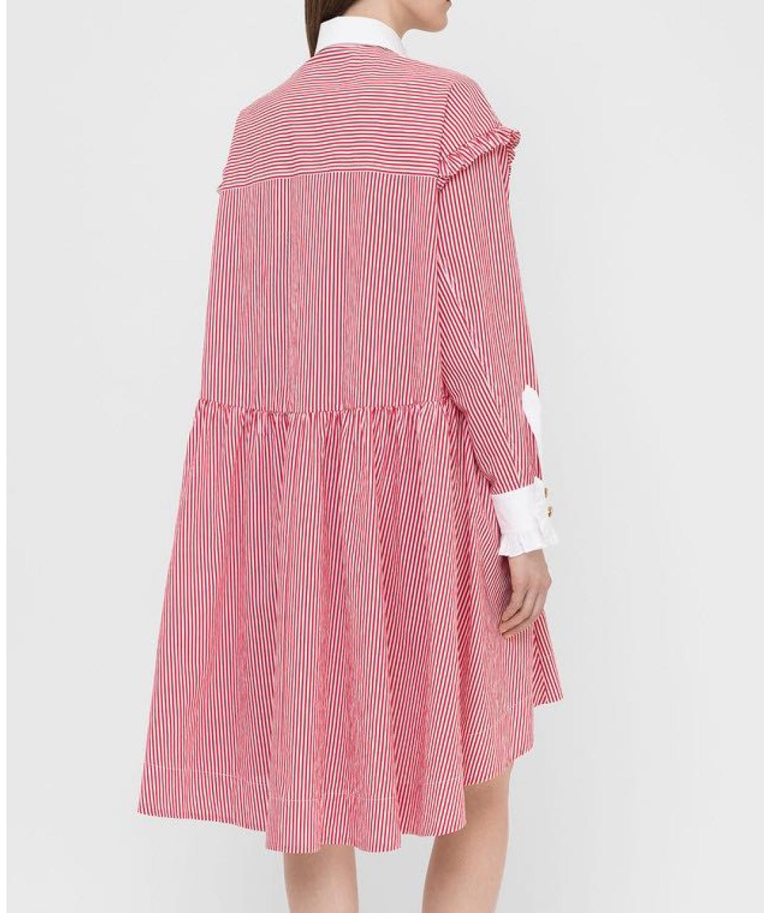 PHILOSOPHY DI LORENZO SERAFINI Голубое хлопковое повседневное платье, фото 4