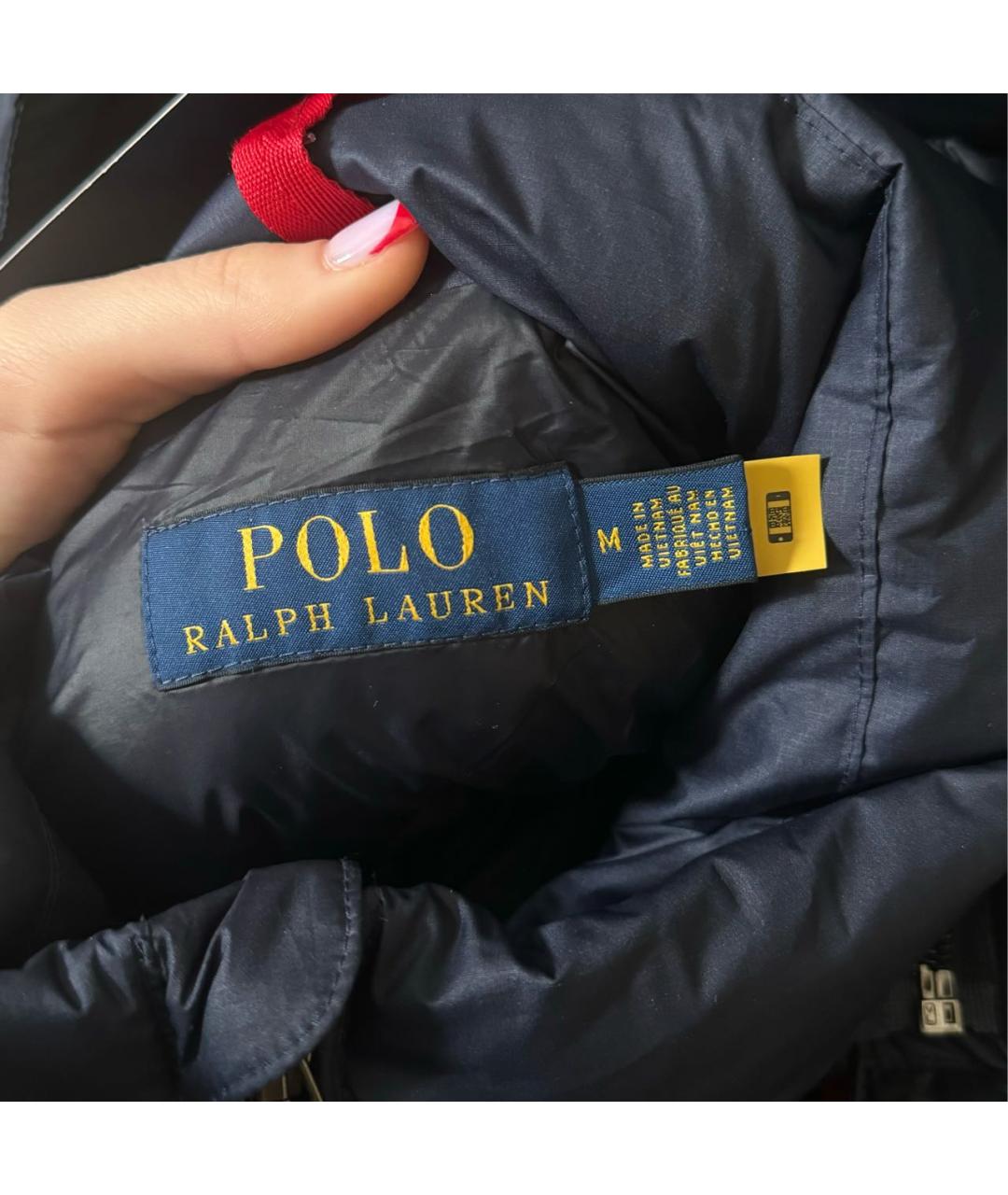 POLO RALPH LAUREN Темно-синяя полиэстеровая куртка, фото 4