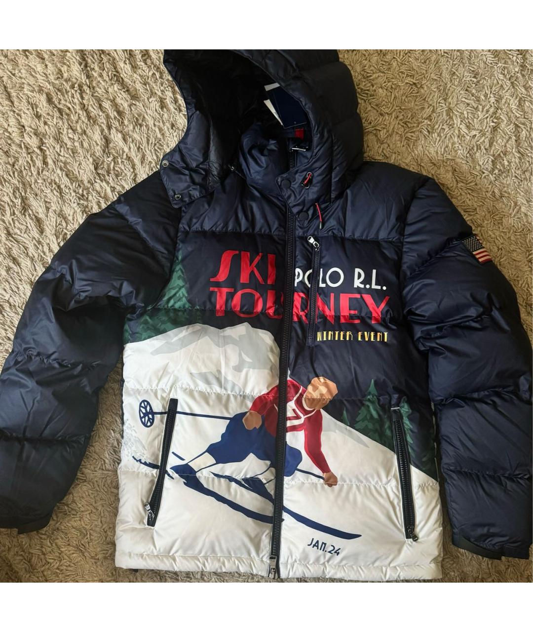 POLO RALPH LAUREN Темно-синяя полиэстеровая куртка, фото 2