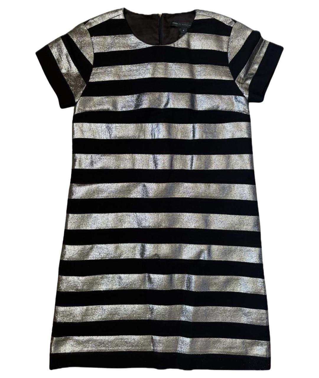 MARC BY MARC JACOBS Серебряное хлопковое коктейльное платье, фото 1