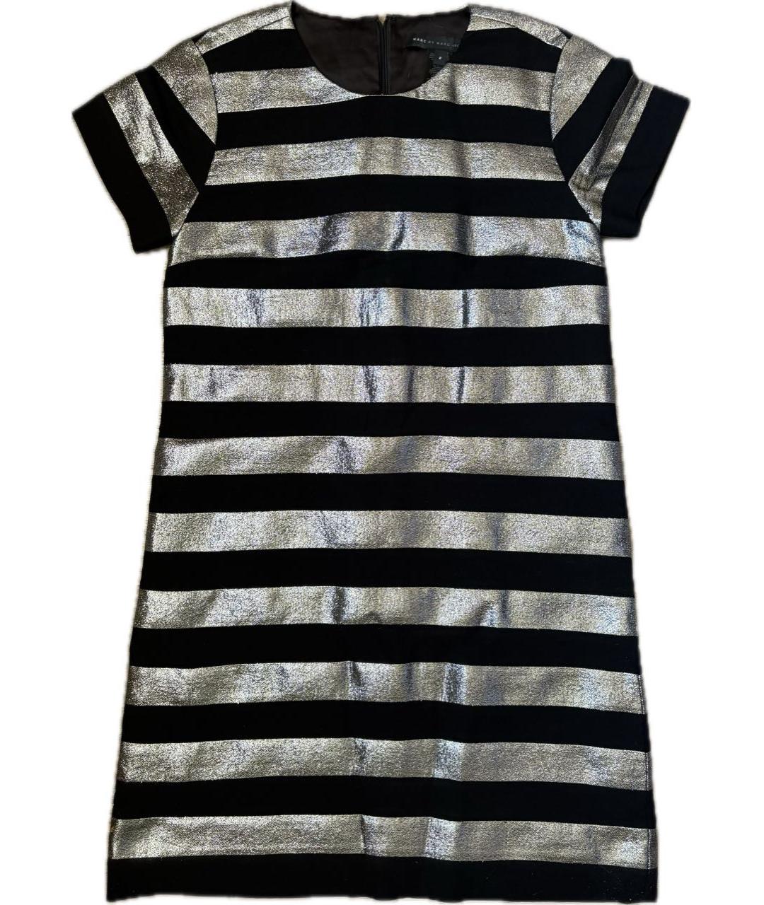 MARC BY MARC JACOBS Серебряное хлопковое коктейльное платье, фото 8