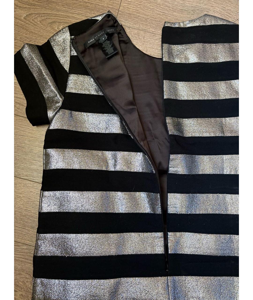 MARC BY MARC JACOBS Серебряное хлопковое коктейльное платье, фото 4
