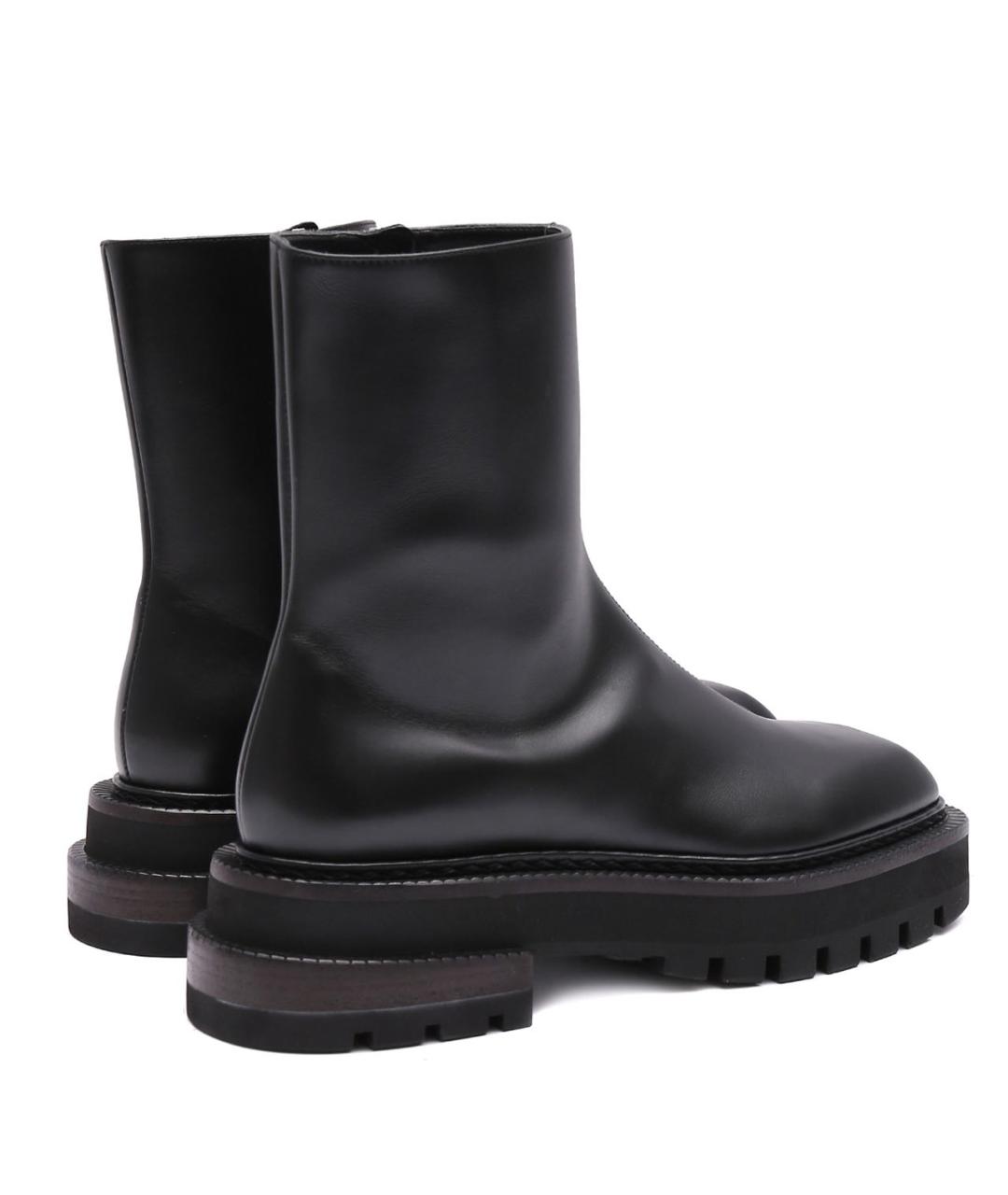 SPORTMAX Черные кожаные ботинки, фото 4