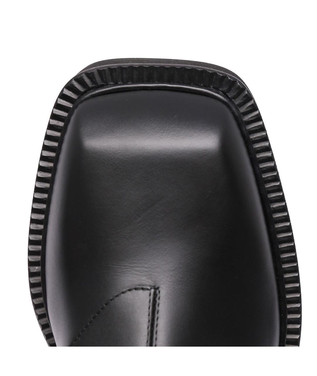 SPORTMAX Черные кожаные ботинки, фото 3