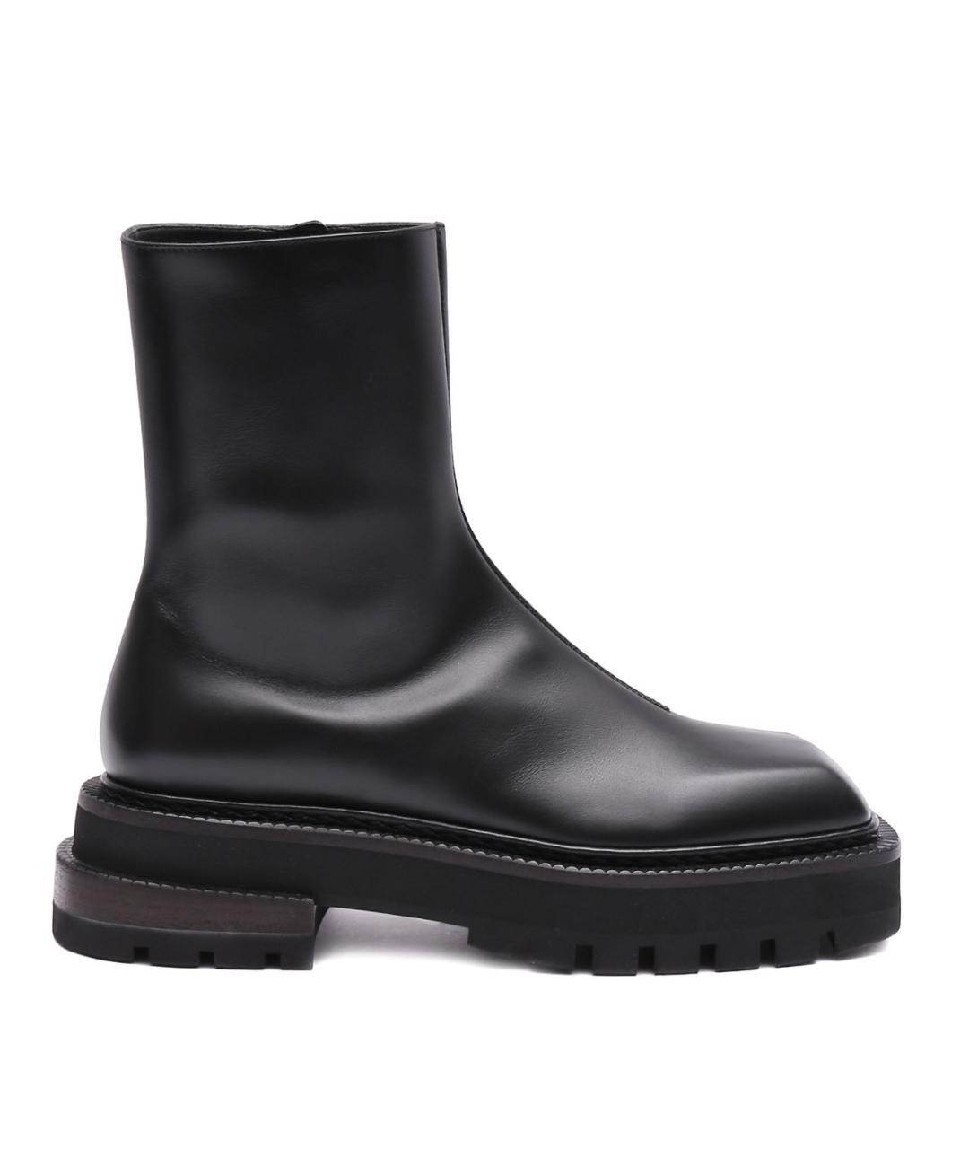 SPORTMAX Черные кожаные ботинки, фото 9