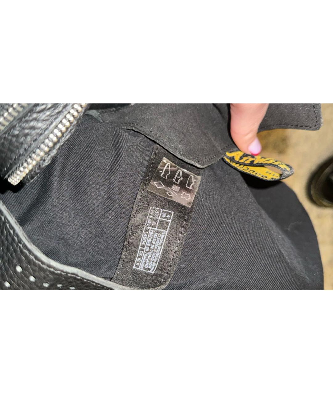 DR. MARTENS Черные кожаные босоножки, фото 7