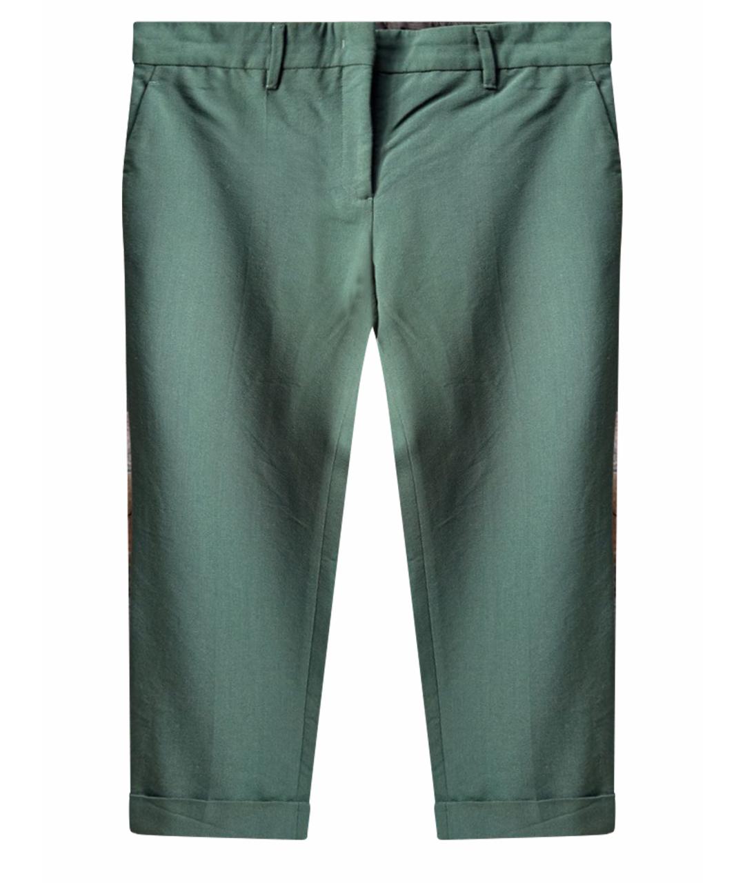 PRADA Зеленые шерстяные бриджи, фото 1