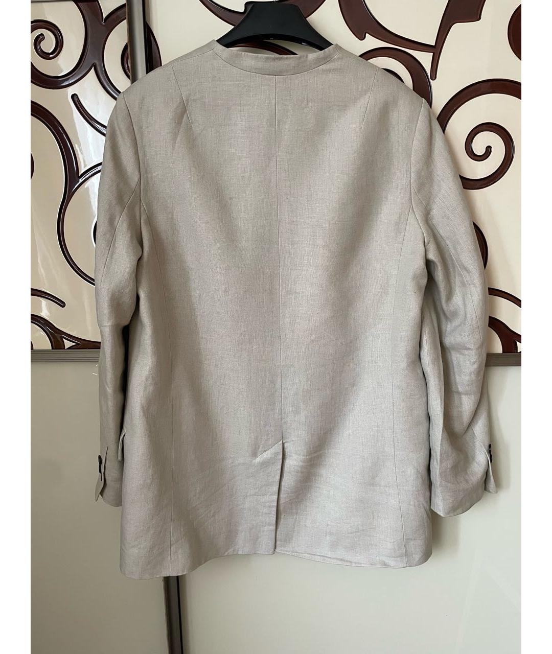 12 STOREEZ Бежевый льняной жакет/пиджак, фото 2