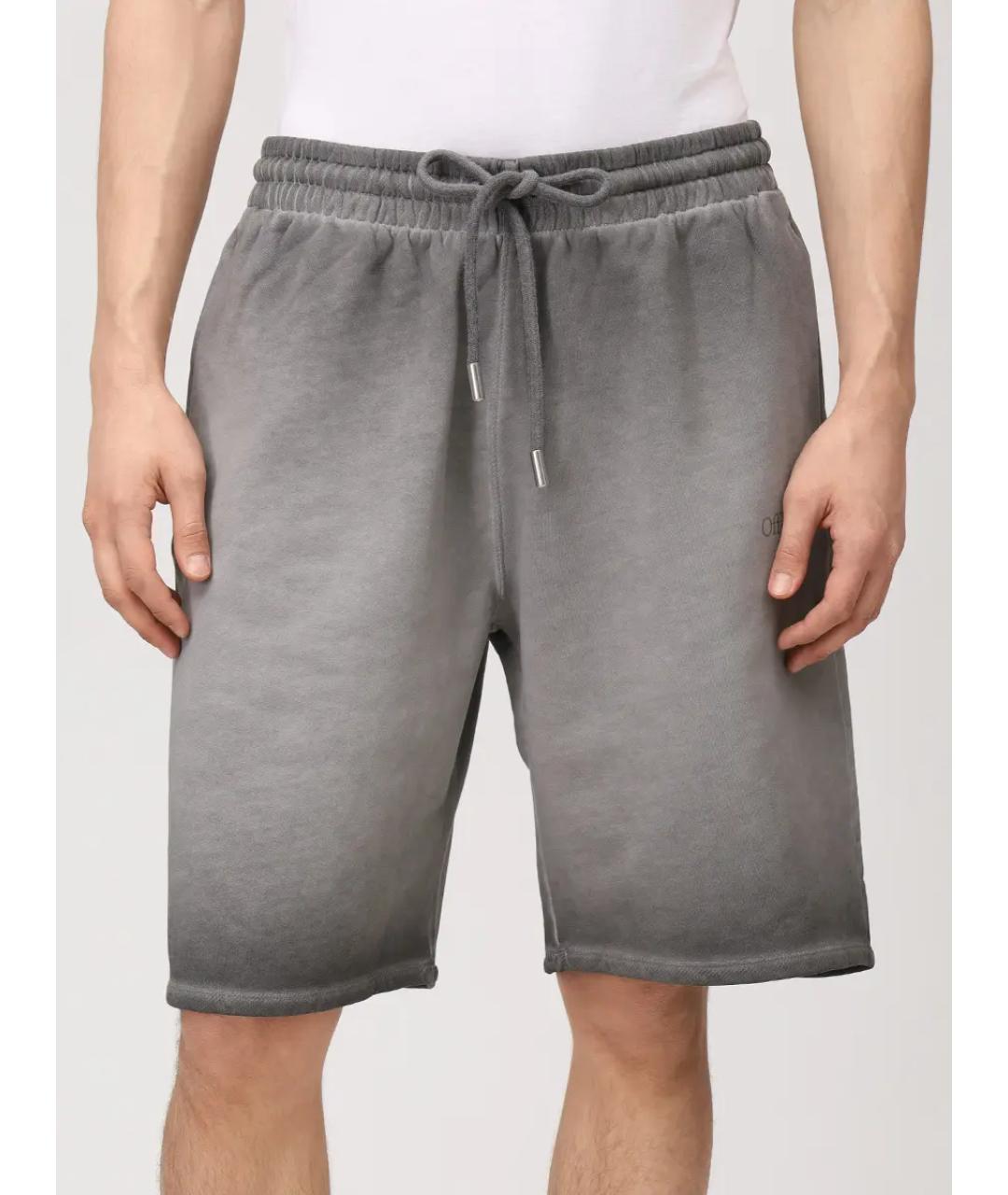 OFF-WHITE Серые шорты, фото 4