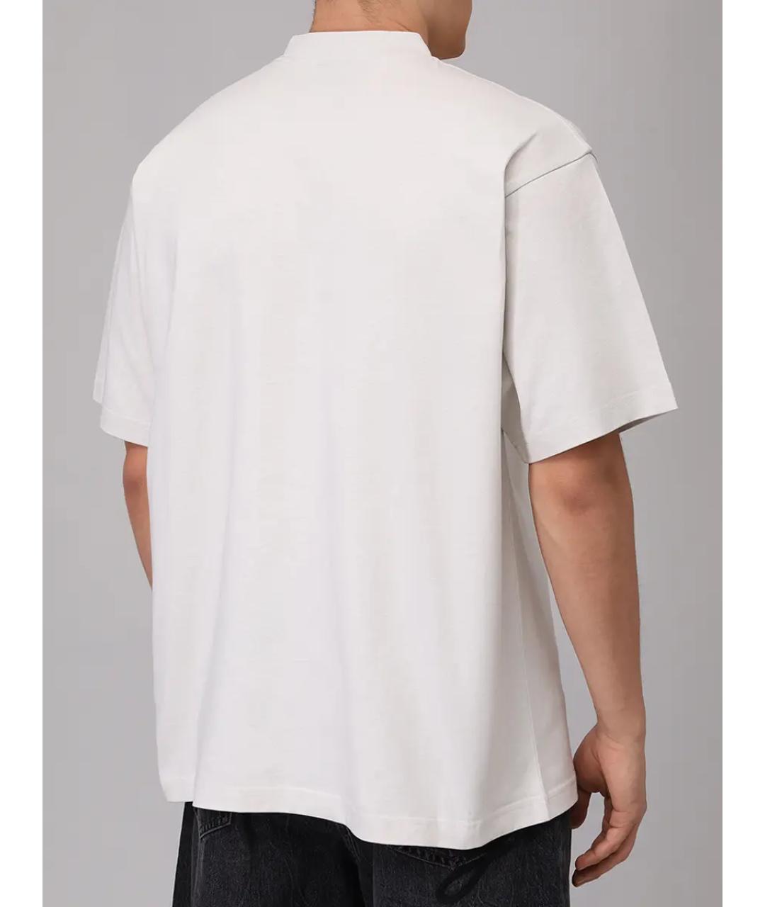 BALENCIAGA Белая хлопковая футболка, фото 3