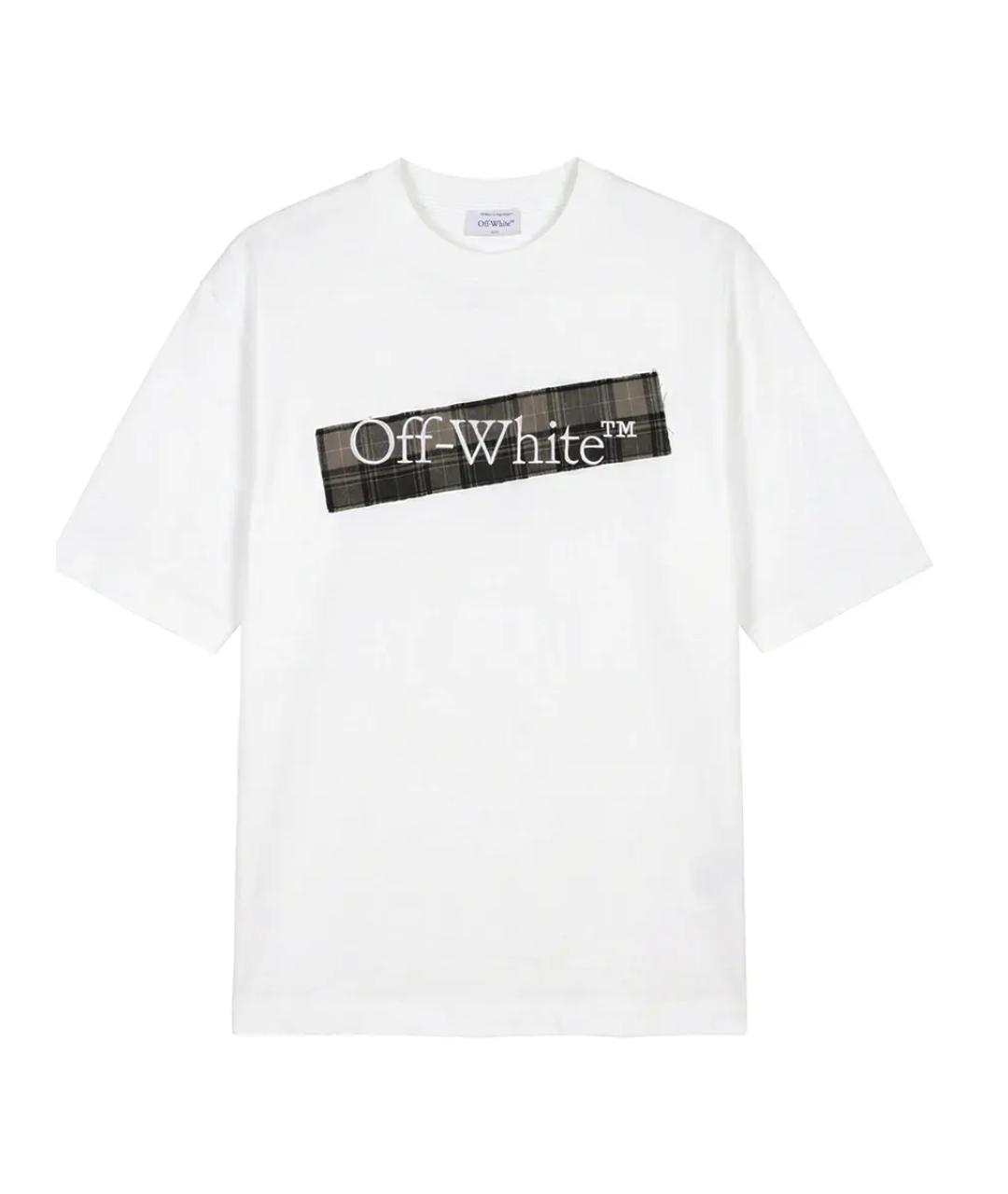 OFF-WHITE Белая хлопковая футболка, фото 1