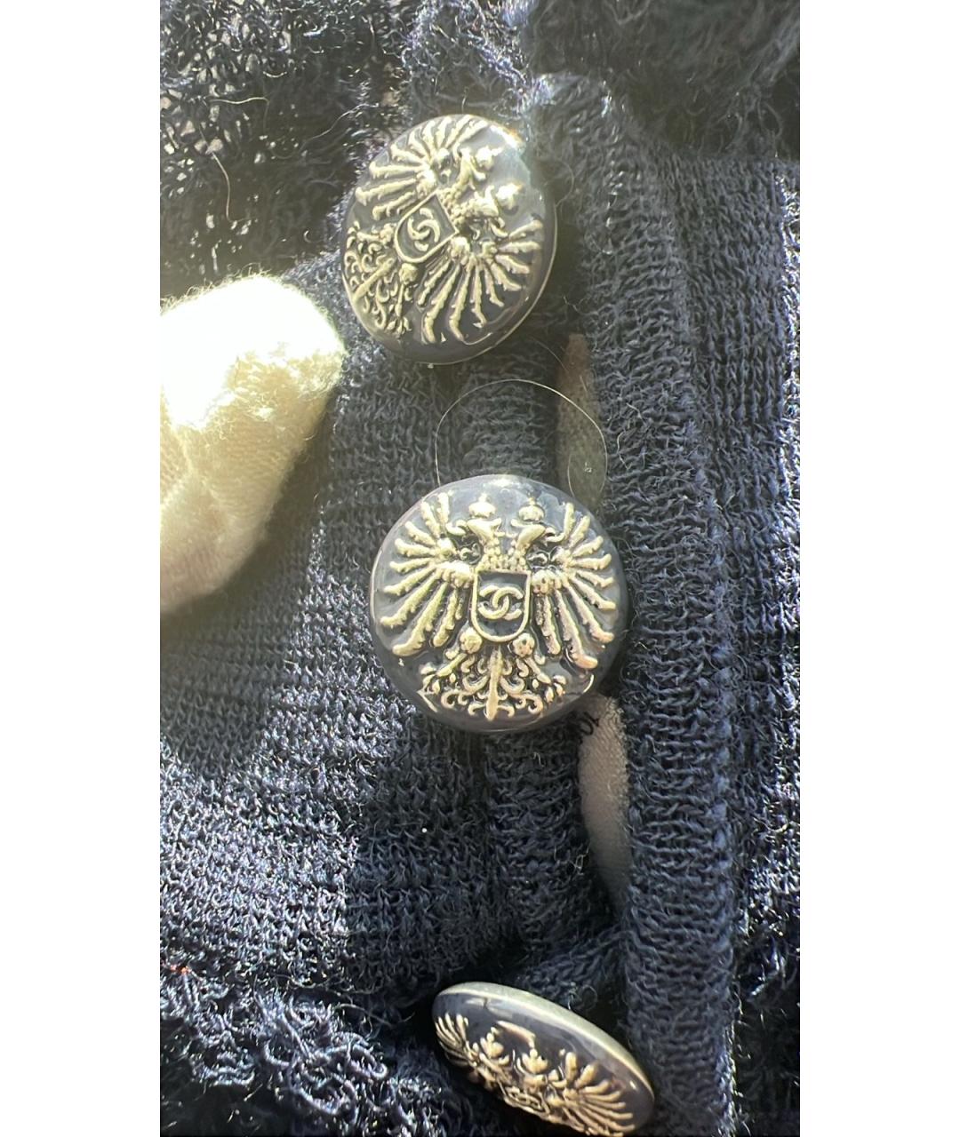 CHANEL Синий шерстяной джемпер / свитер, фото 5