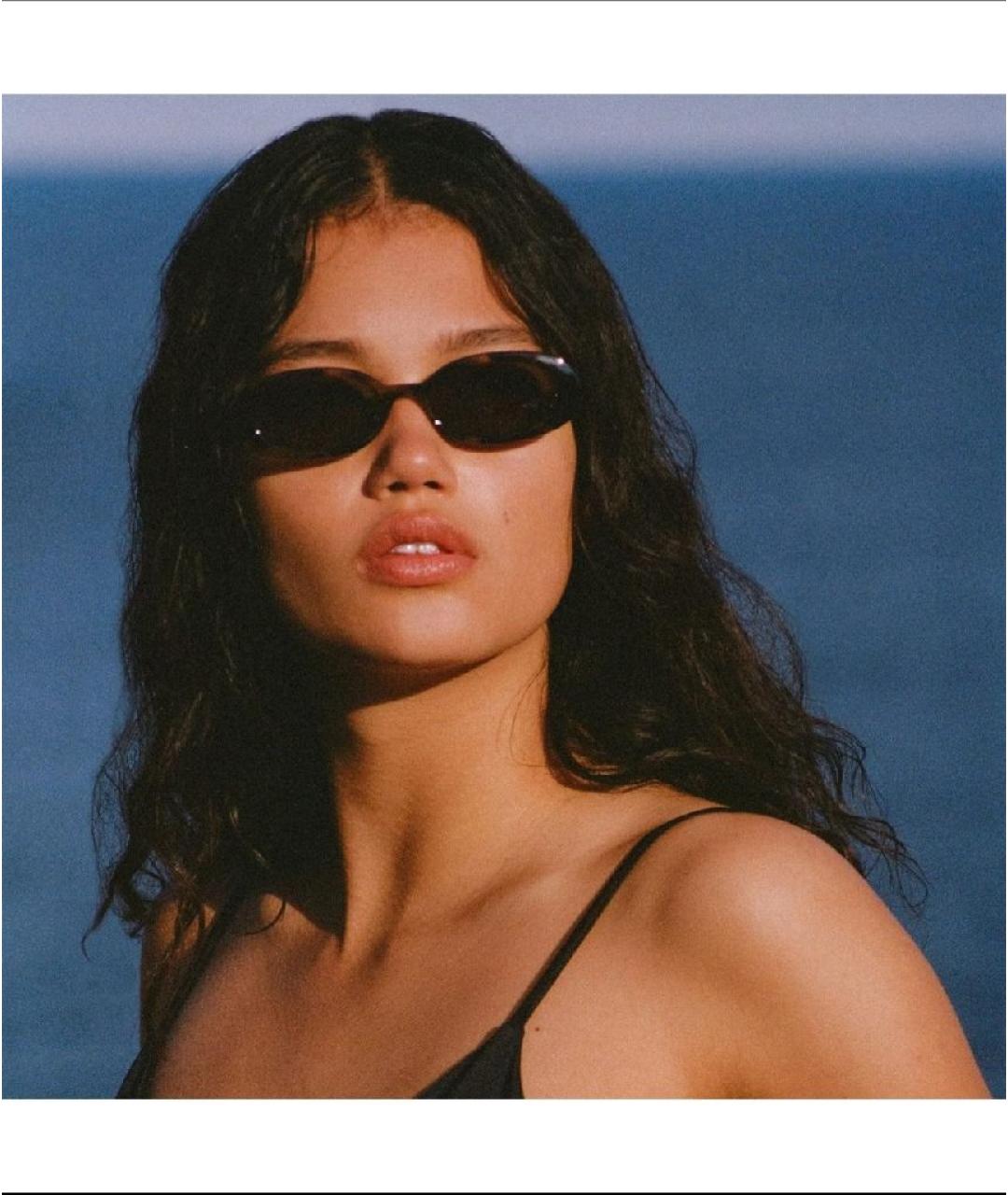 LE SPECS Коричневые пластиковые солнцезащитные очки, фото 4