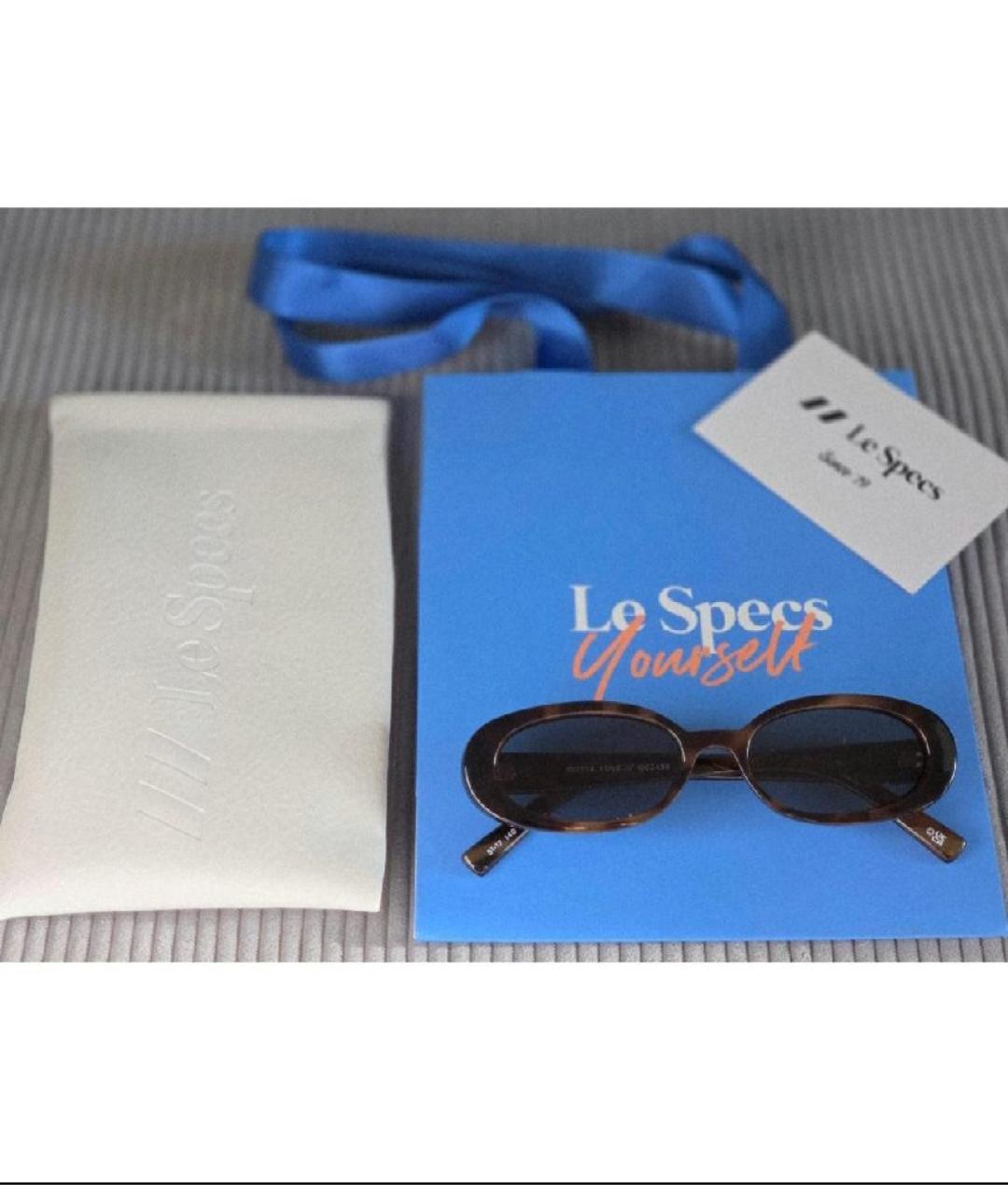 LE SPECS Коричневые пластиковые солнцезащитные очки, фото 3