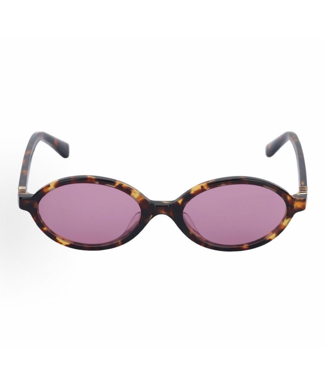 MIU MIU Коричневые пластиковые солнцезащитные очки, фото 3