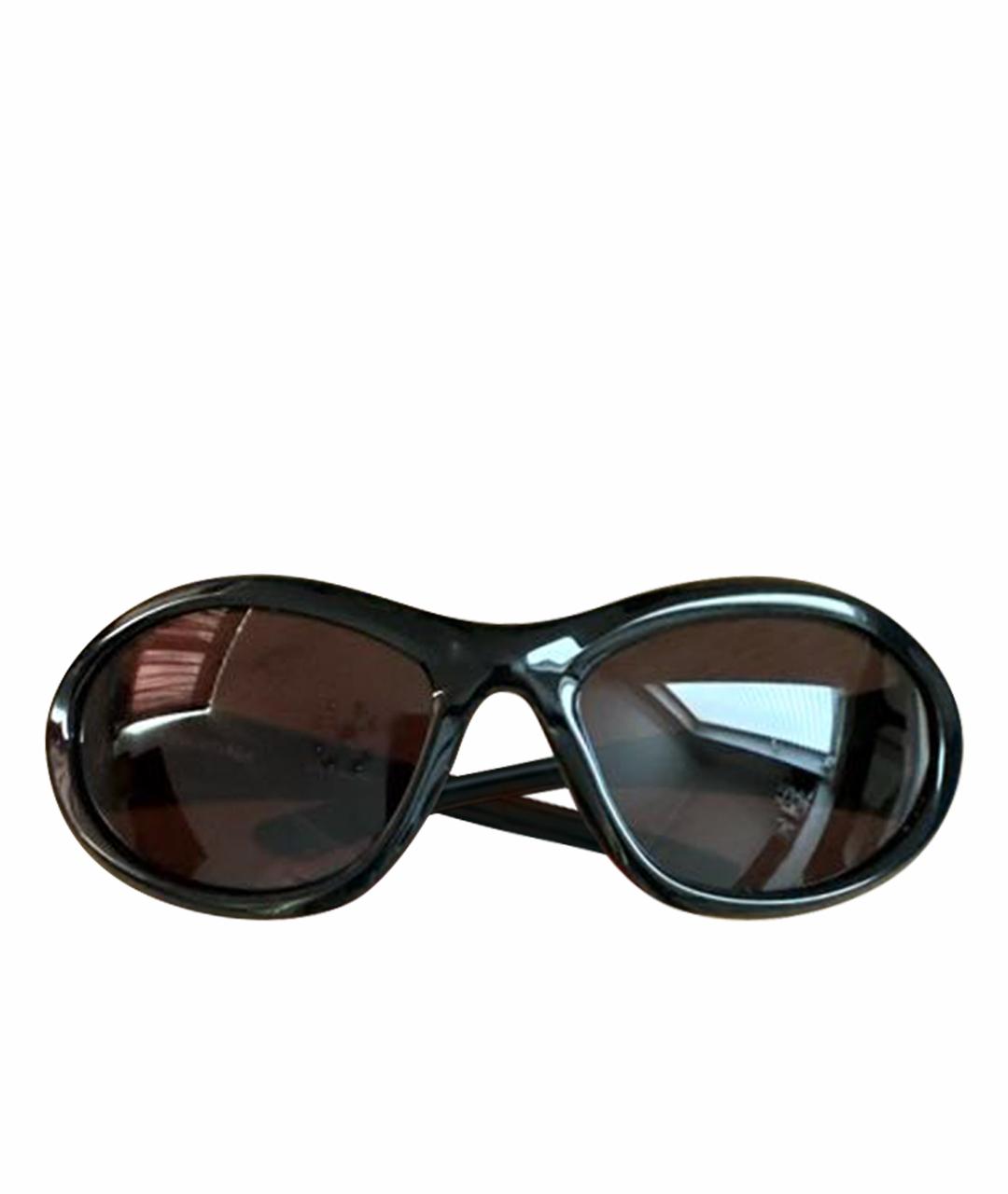 BALENCIAGA Черные пластиковые солнцезащитные очки, фото 1