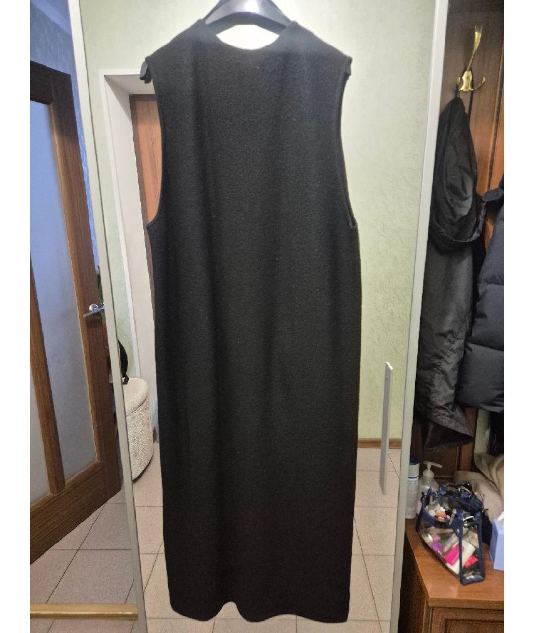 COS Черное шерстяное повседневное платье, фото 2