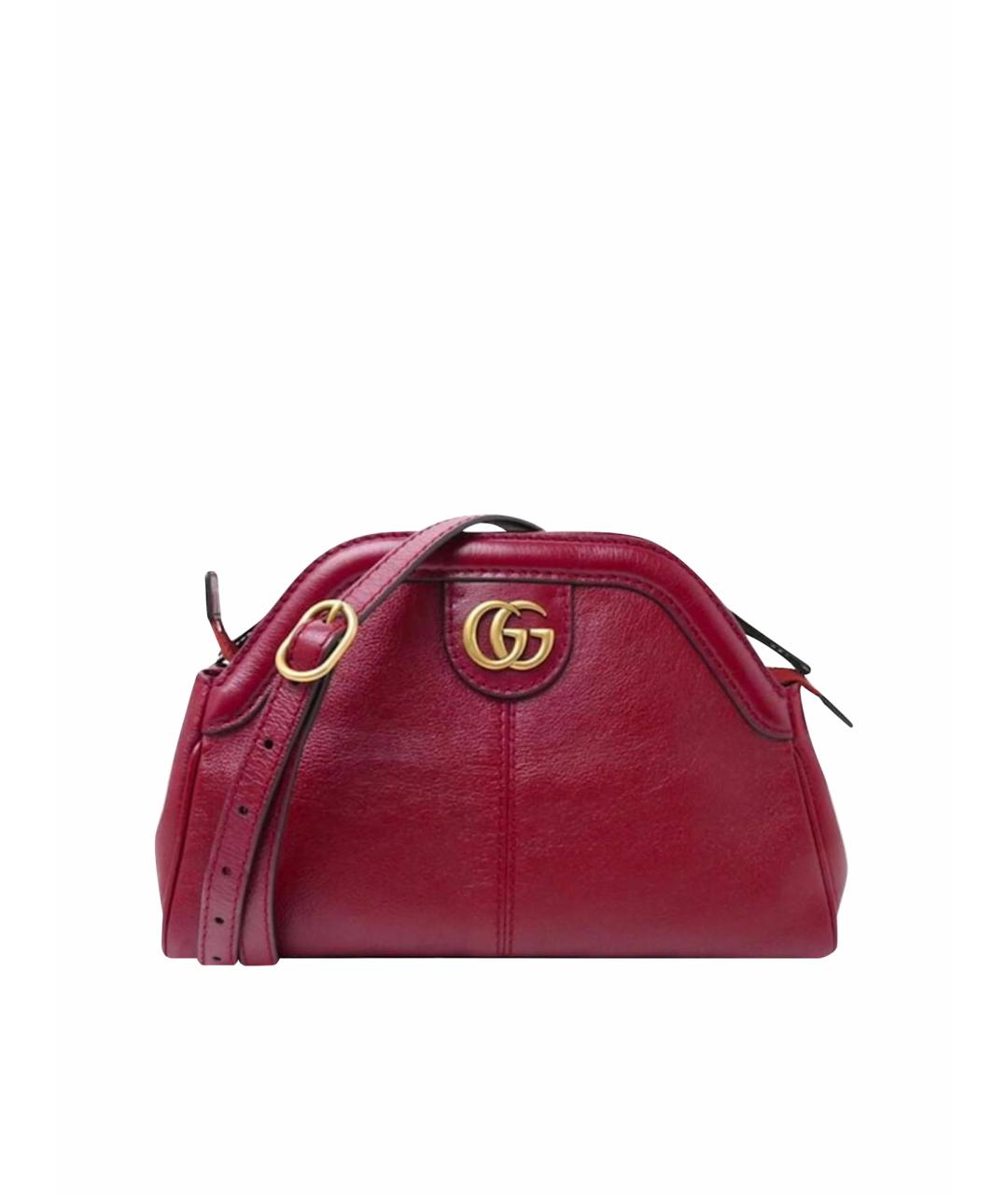 GUCCI Красная кожаная сумка через плечо, фото 9
