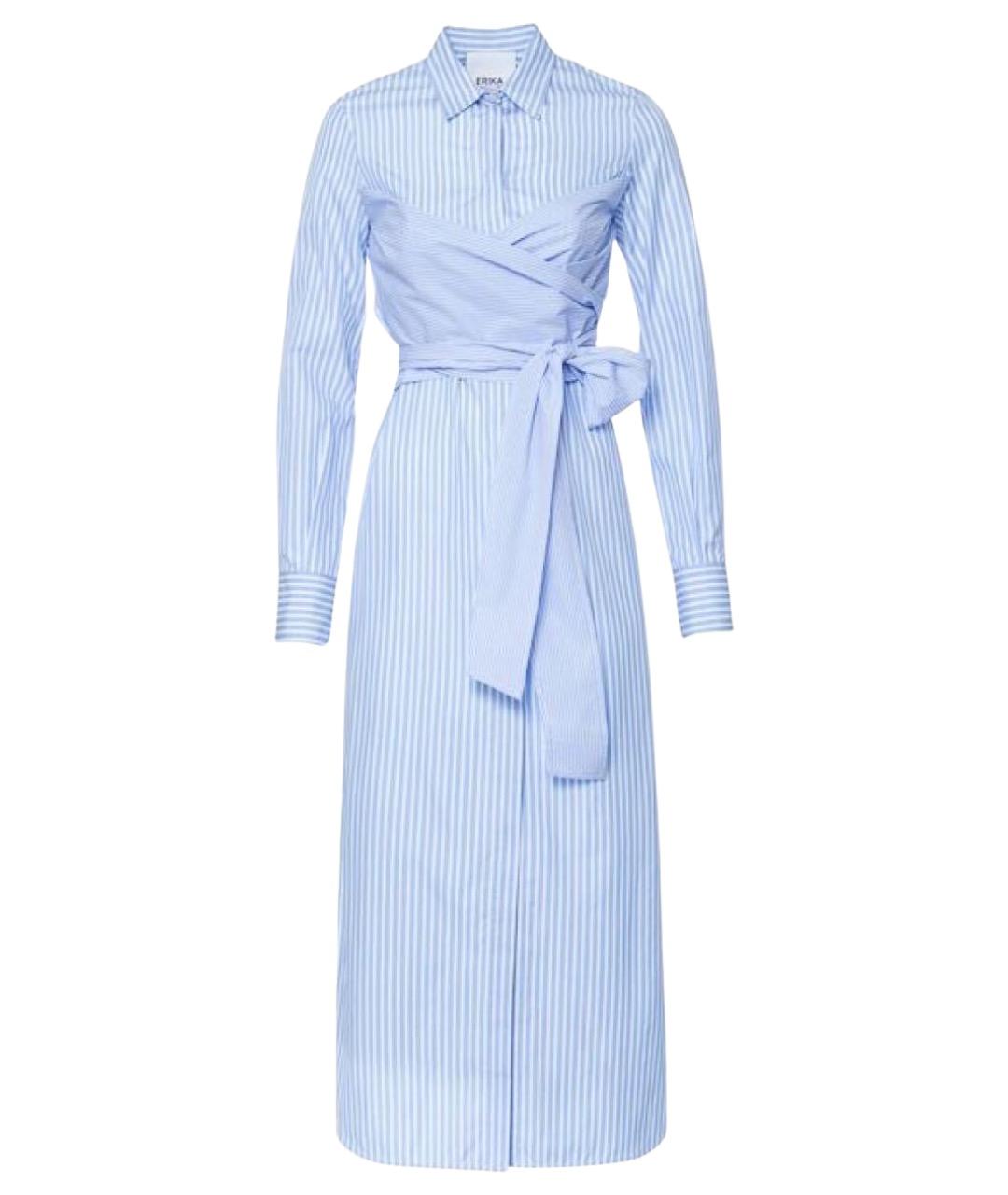 ERIKA CAVALLINI Голубое хлопковое повседневное платье, фото 1