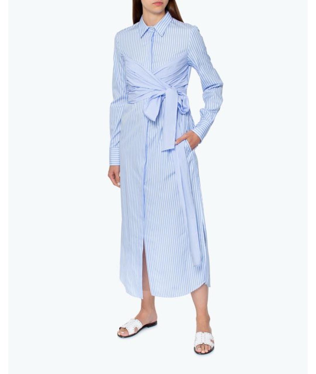 ERIKA CAVALLINI Голубое хлопковое повседневное платье, фото 5