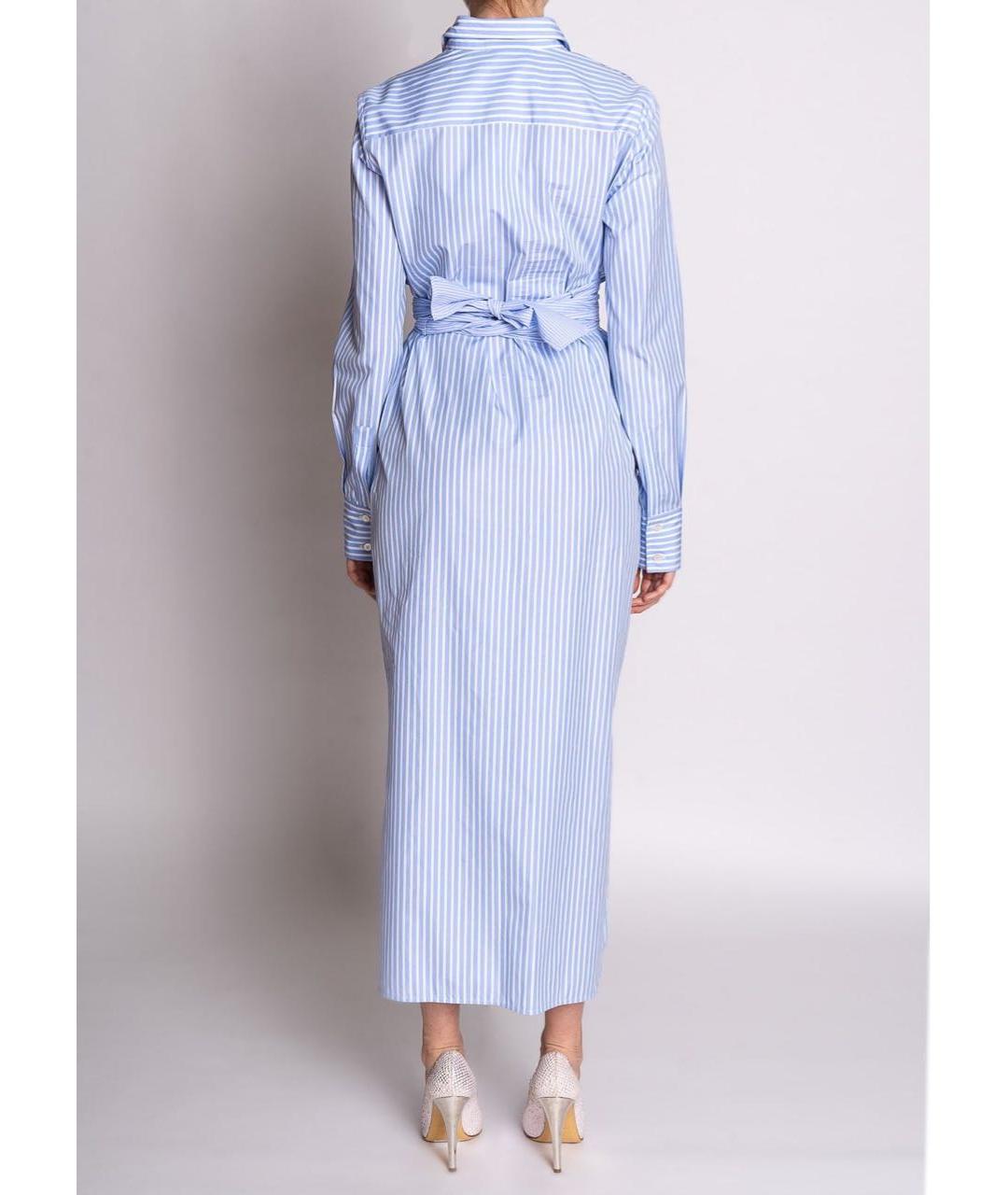 ERIKA CAVALLINI Голубое хлопковое повседневное платье, фото 3