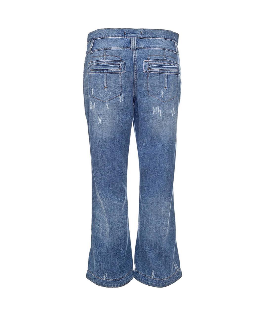 ROBERTO CAVALLI Голубые хлопковые капри, фото 2