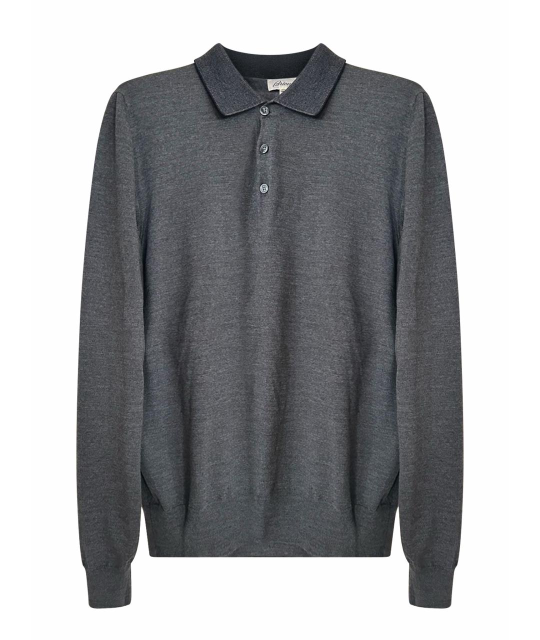 BRIONI Серый шерстяной джемпер / свитер, фото 1