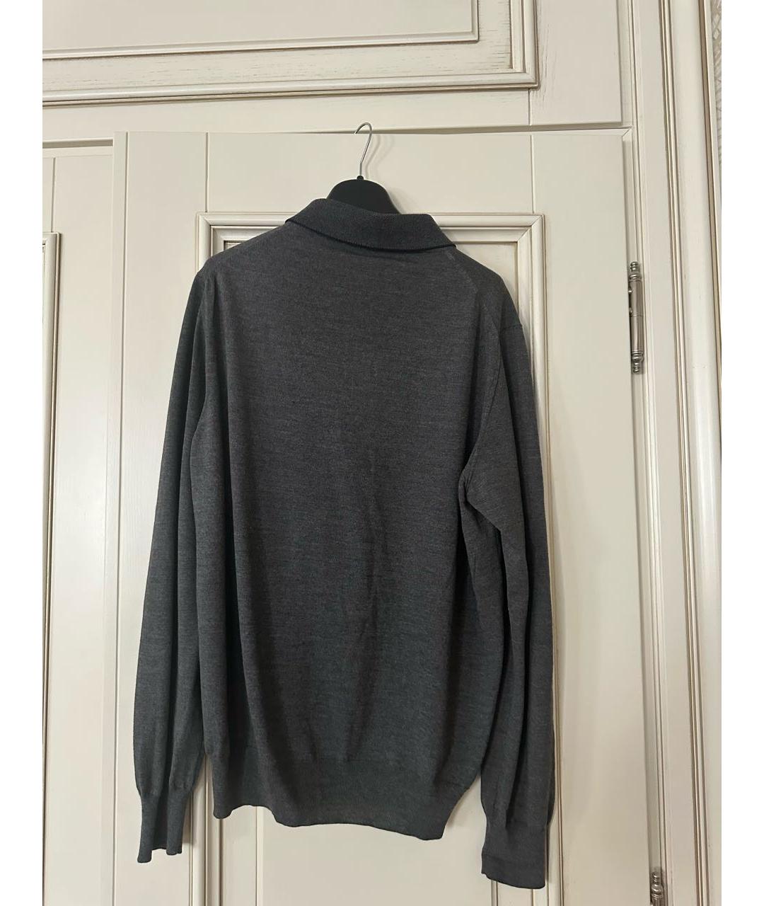 BRIONI Серый шерстяной джемпер / свитер, фото 2