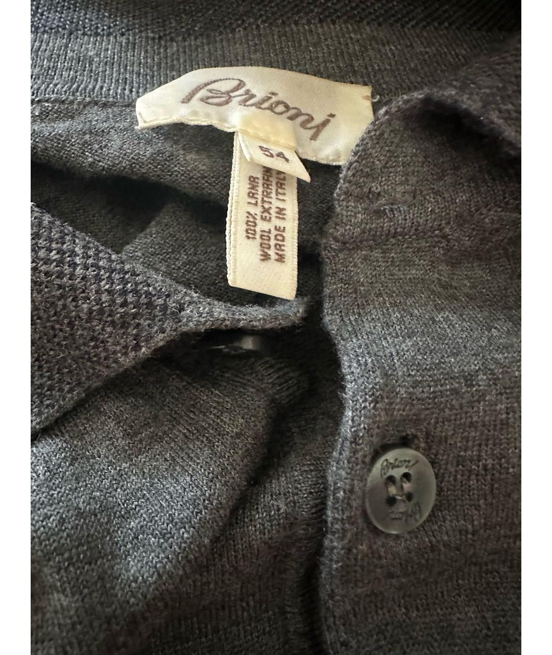 BRIONI Серый шерстяной джемпер / свитер, фото 3