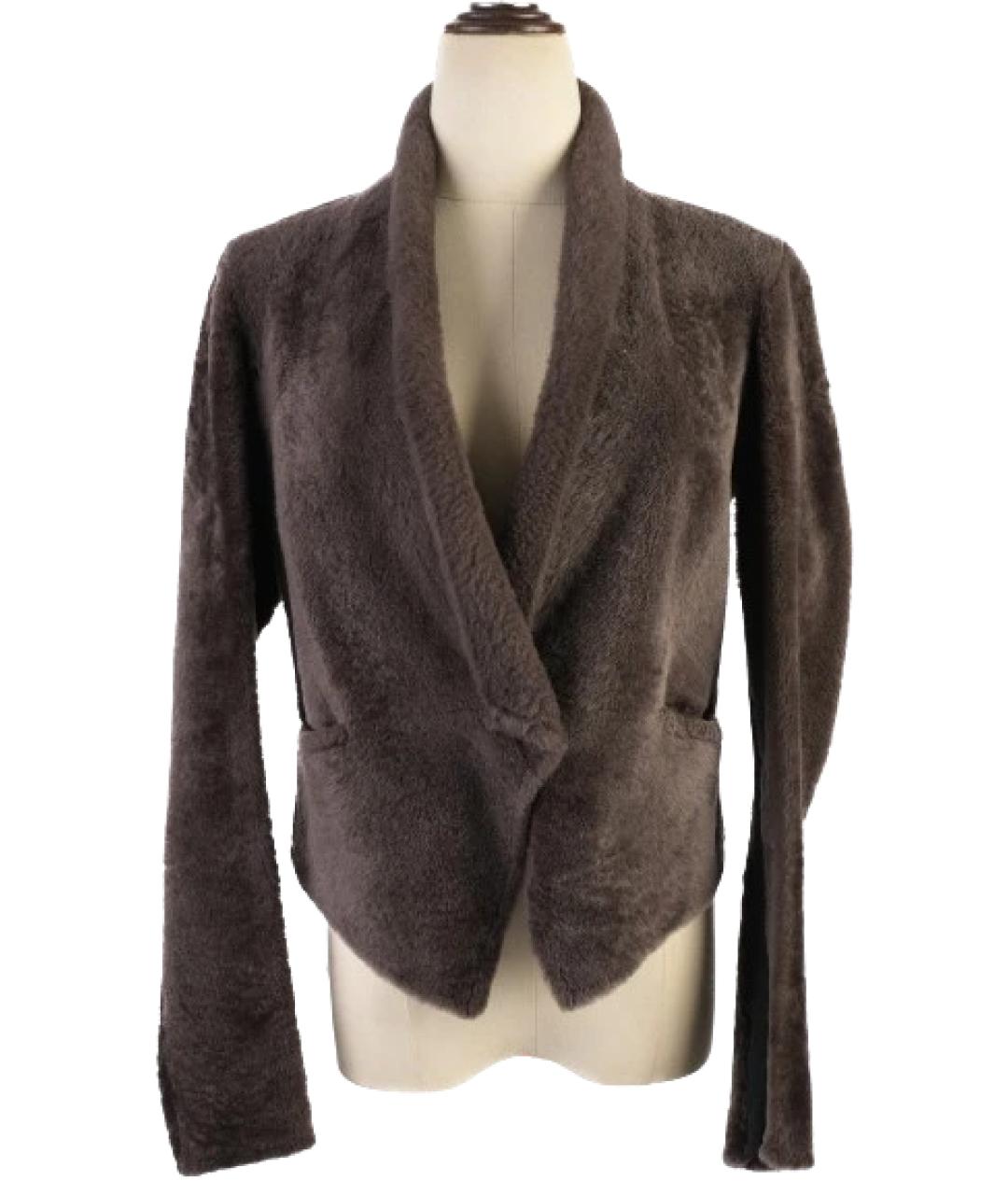 BRUNELLO CUCINELLI Коричневая меховая шуба, фото 8