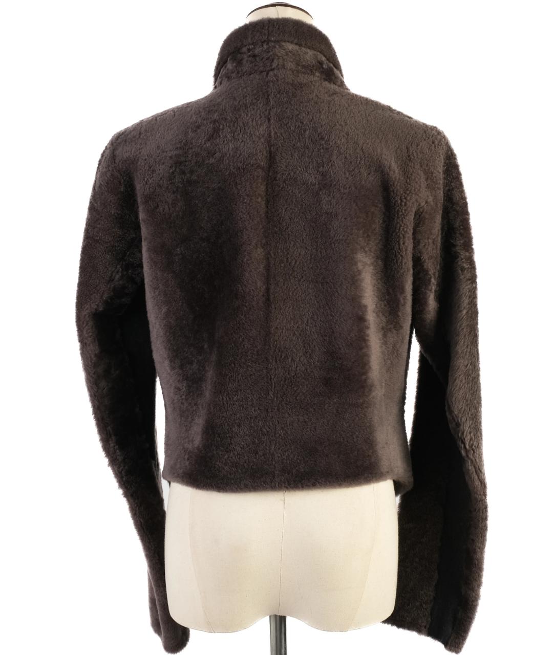 BRUNELLO CUCINELLI Коричневая меховая шуба, фото 2