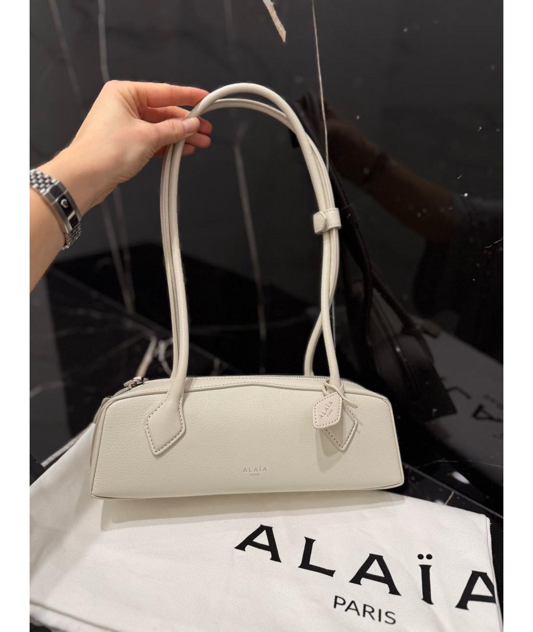 ALAIA Белая кожаная сумка через плечо, фото 2