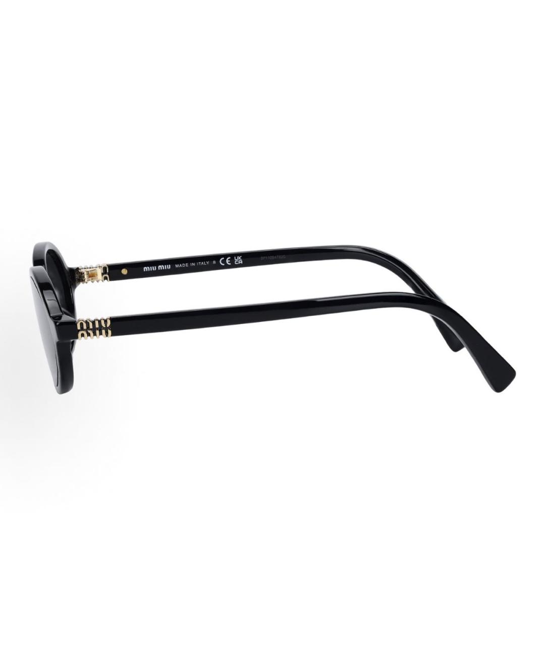 MIU MIU Черные пластиковые солнцезащитные очки, фото 2