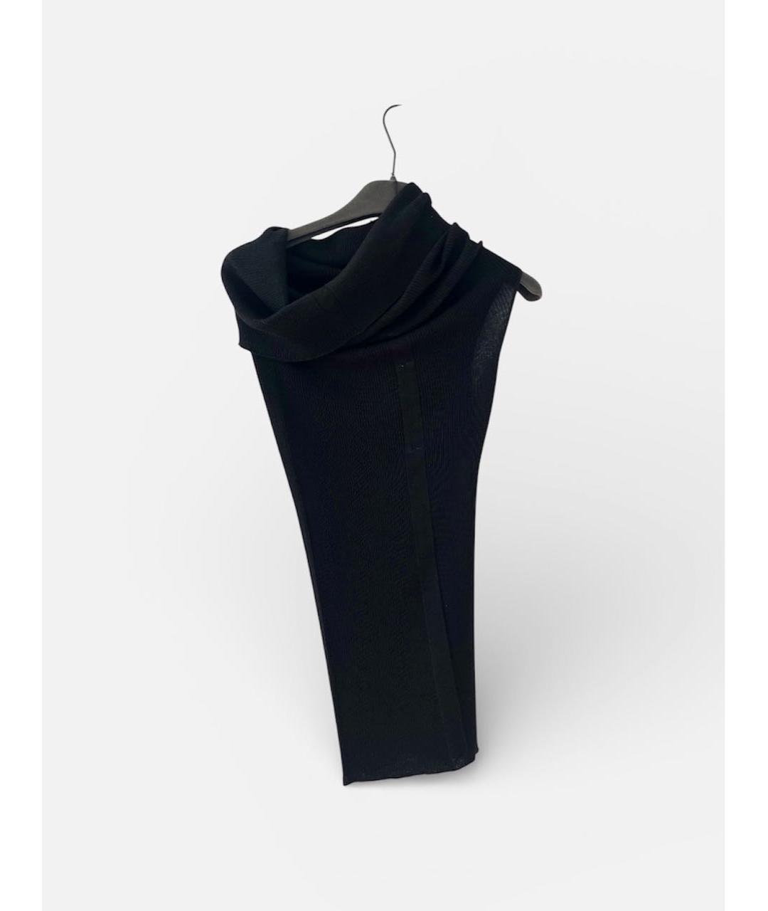 RICK OWENS Черная шерстяная майка, фото 4