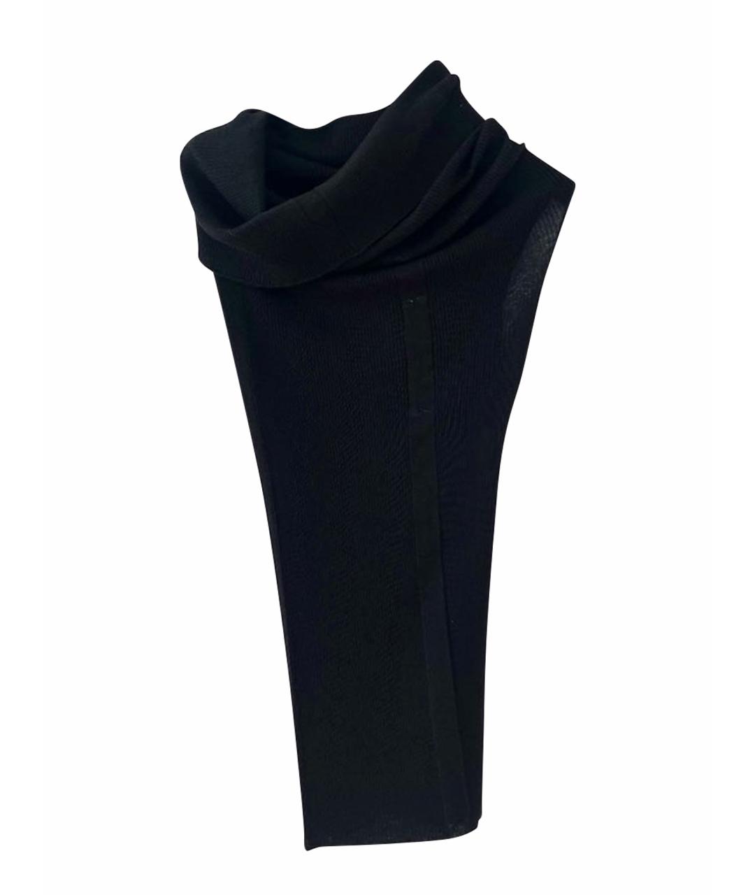 RICK OWENS Черная шерстяная майка, фото 1