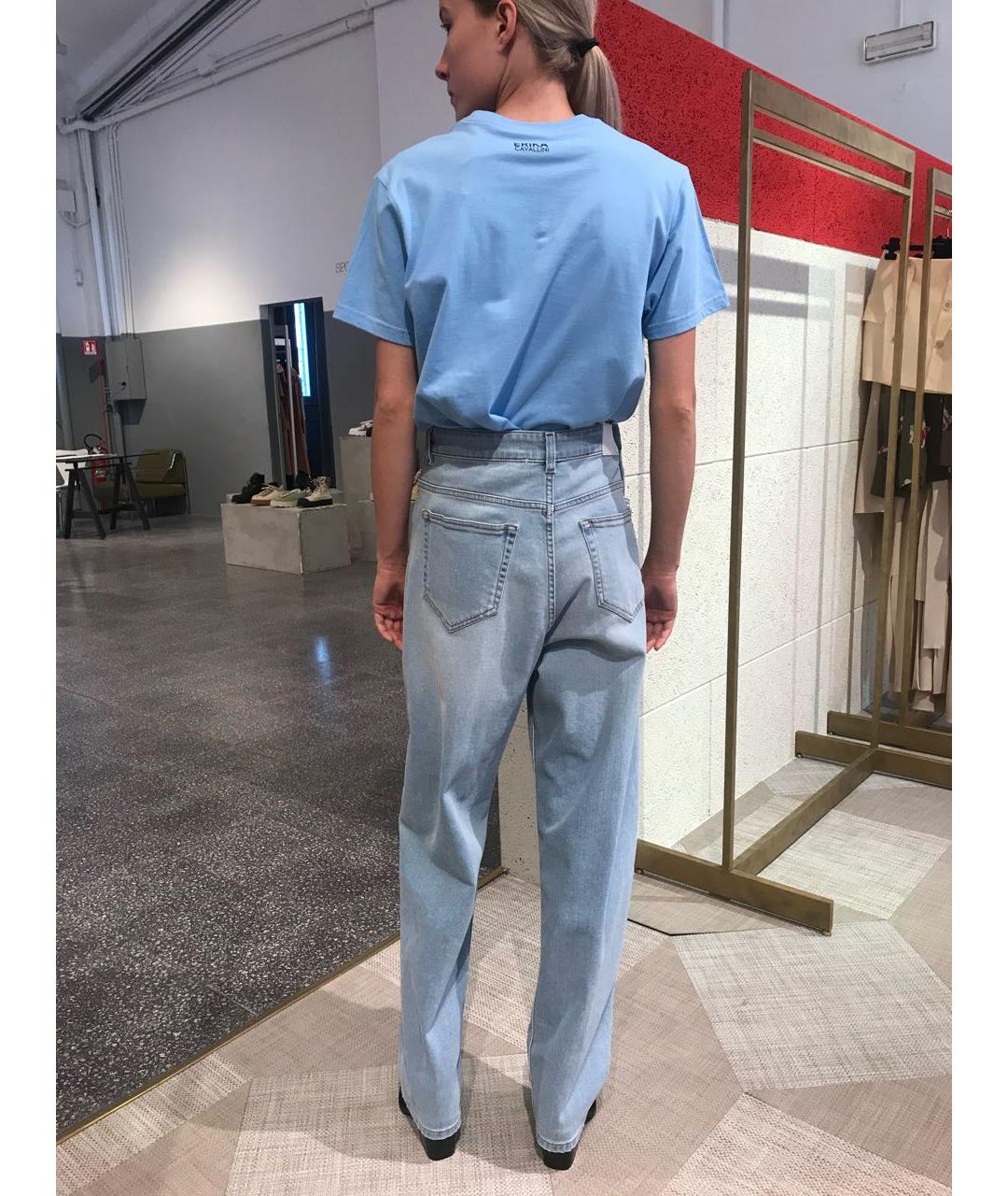 ERIKA CAVALLINI Голубая хлопковая футболка, фото 6