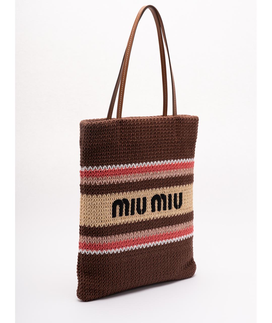 MIU MIU Мульти хлопковая сумка тоут, фото 3