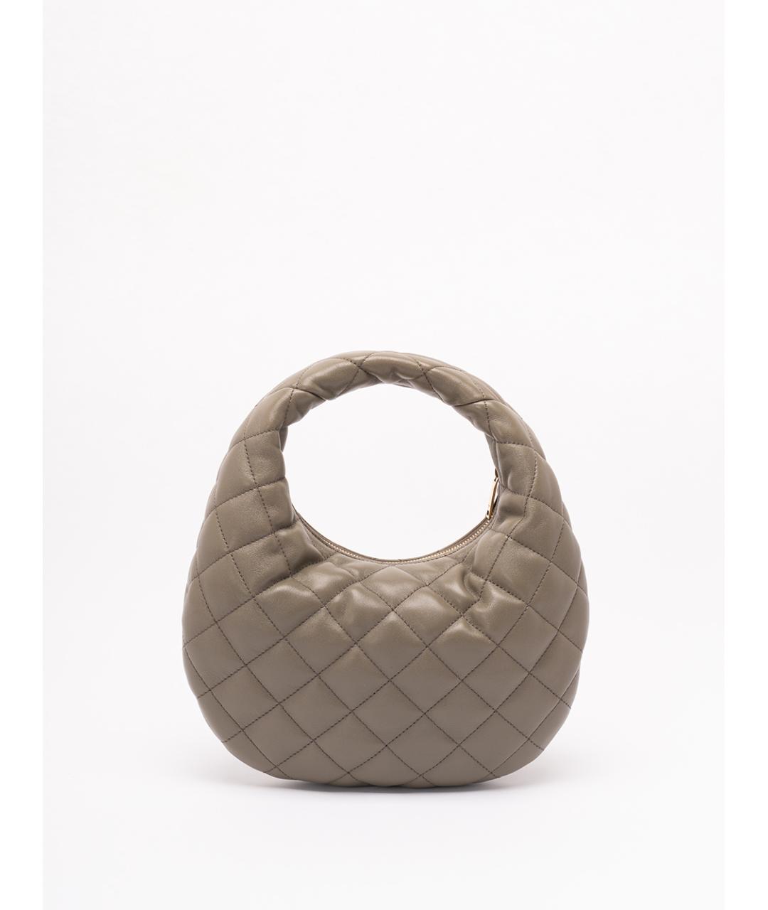 SAINT LAURENT Бежевая кожаная сумка с короткими ручками, фото 2