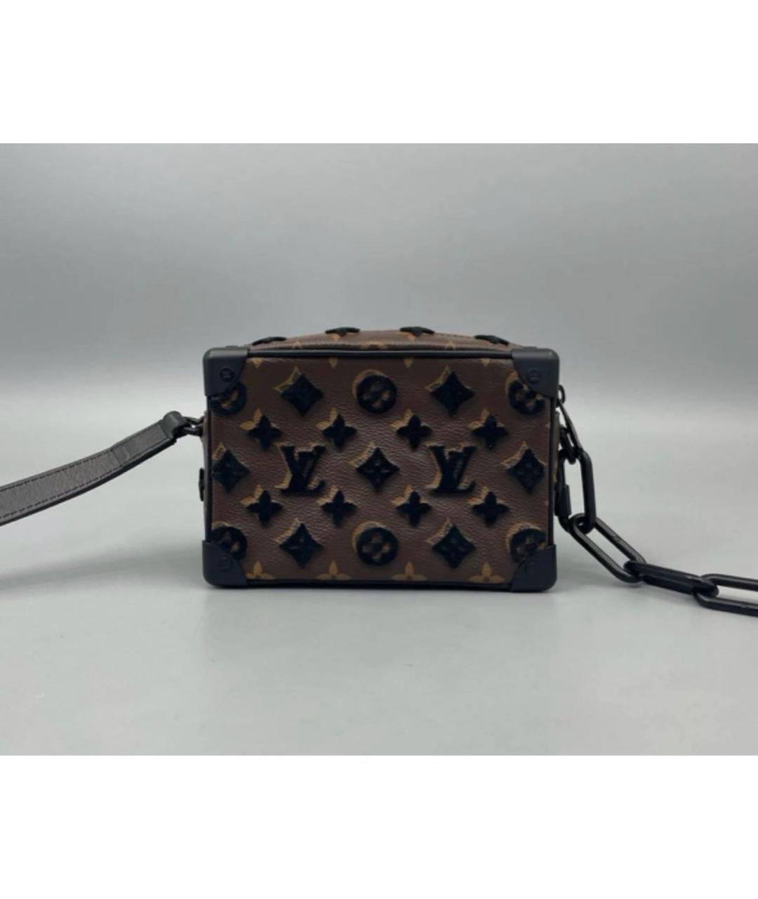 LOUIS VUITTON Коричневая кожаная сумка на плечо, фото 2