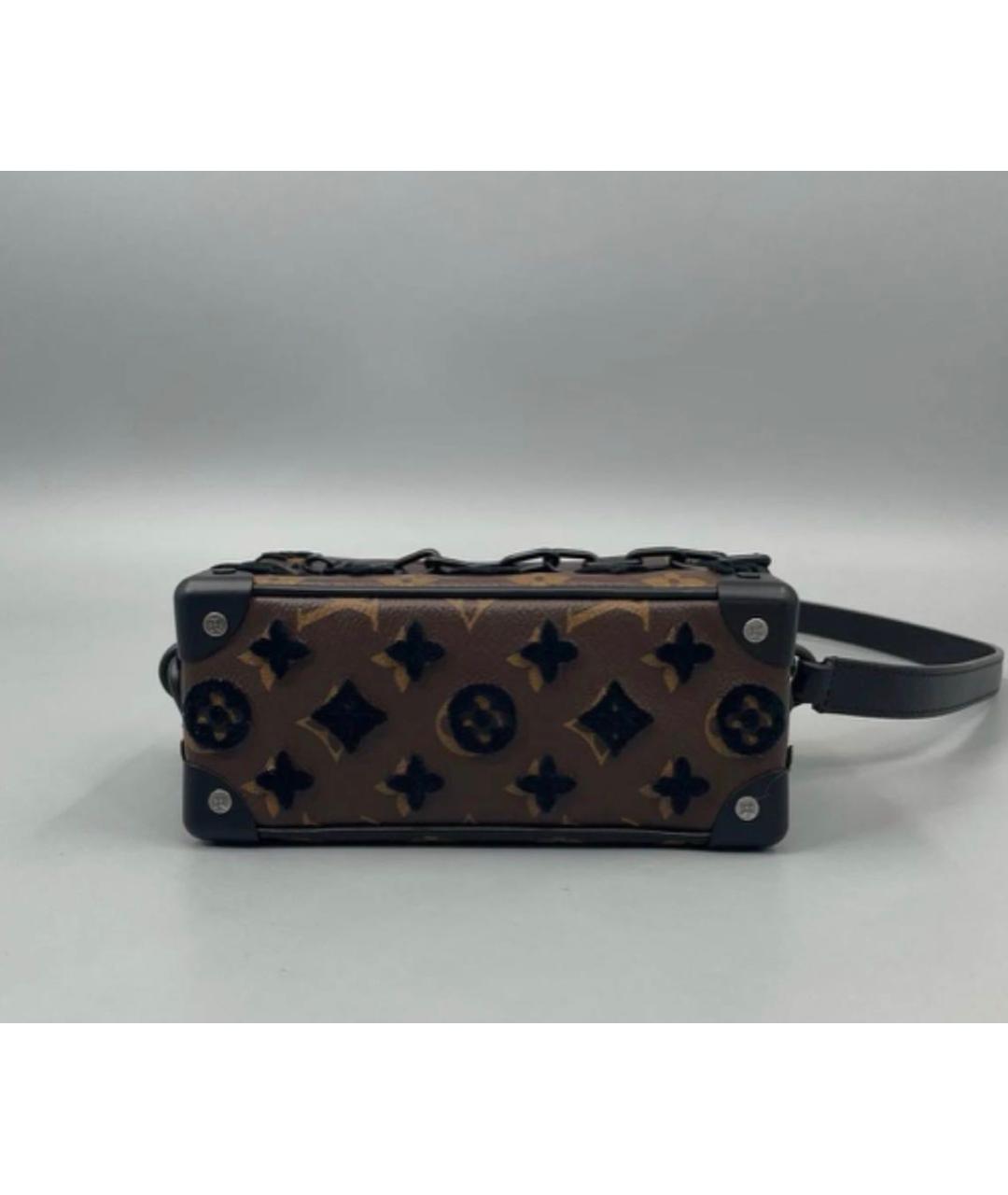 LOUIS VUITTON Коричневая кожаная сумка на плечо, фото 3